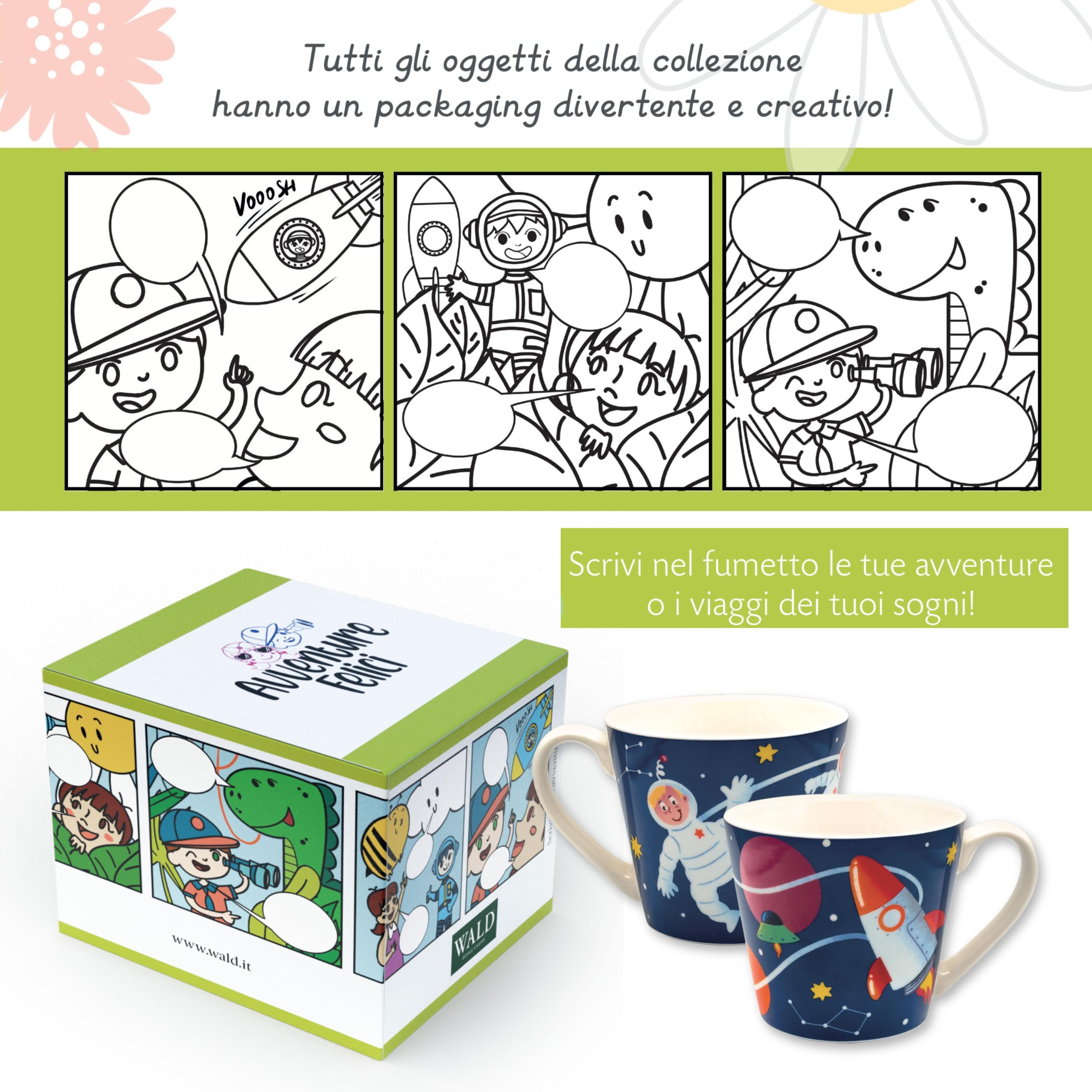 Wald Junior Avventure Felici tazza 37 cl Missile porcellana