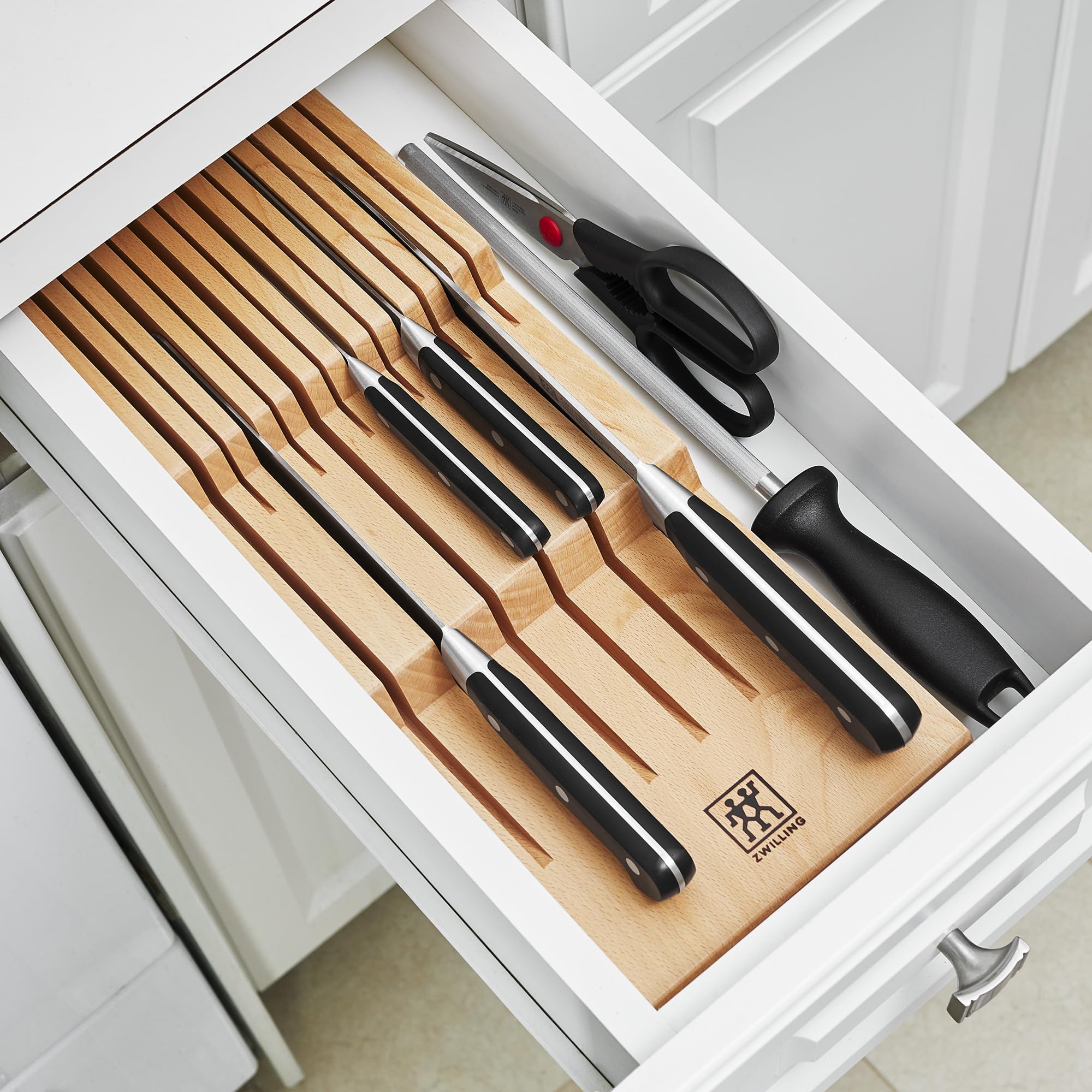 Zwilling inserto portacoltelli cassetto 12 coltelli legno