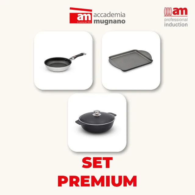 Accademia Mugnano Cocò set 28 cm + grill 27x27 + chef 26 cm