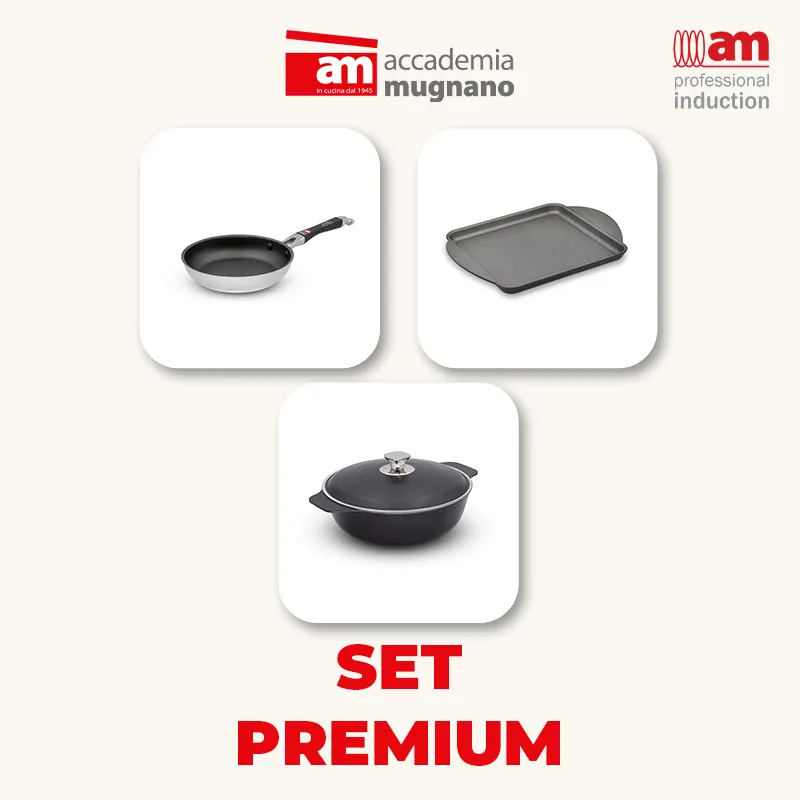 Accademia Mugnano Cocò set 28 cm + grill 27x27 + chef 26 cm