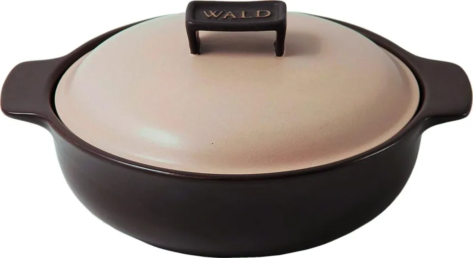 Wald Cottura tegame ceramica antracite con coperchio