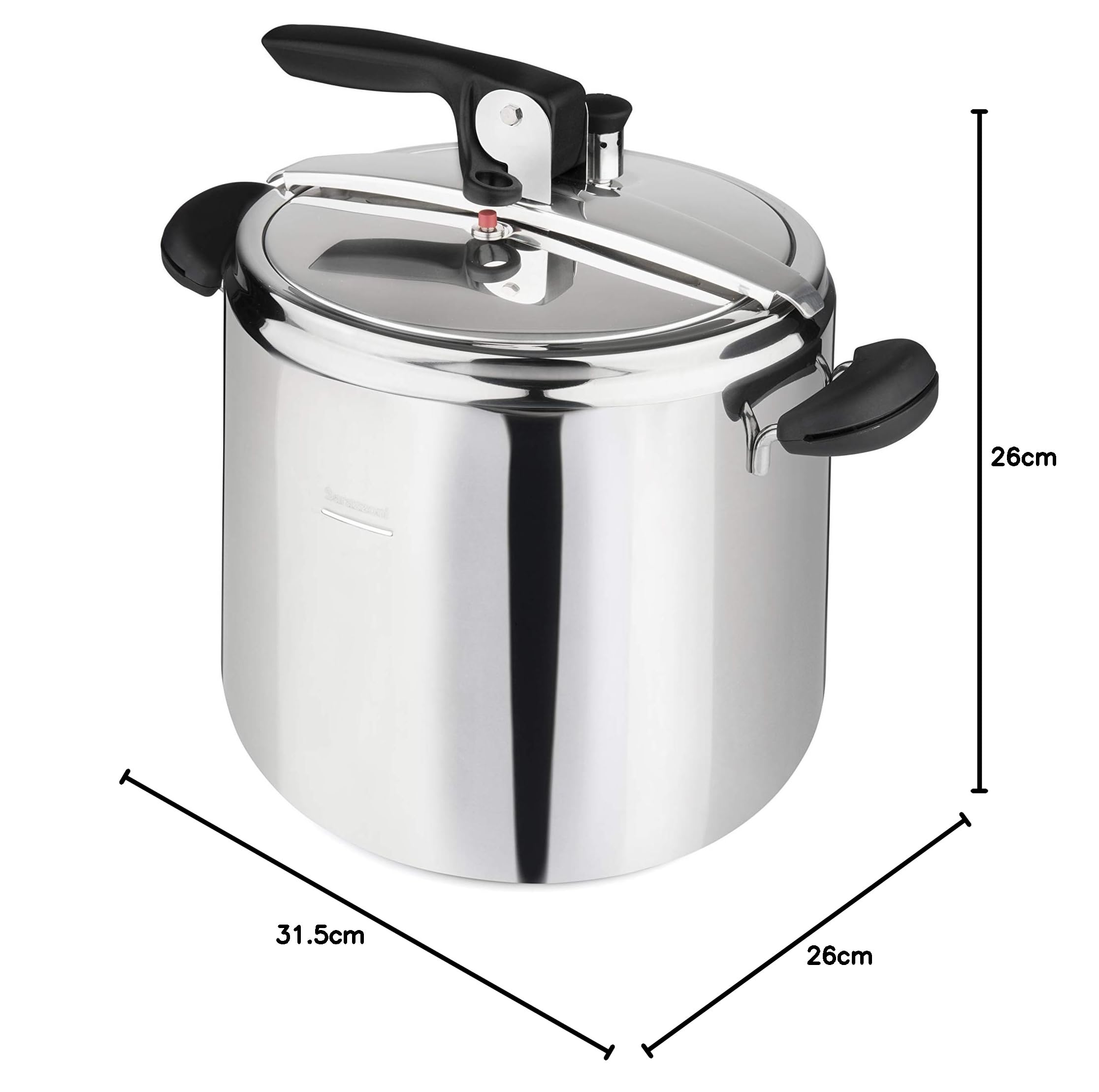 Barazzoni Amelia+ Pentola a pressione 12 L 26 cm inox induzione