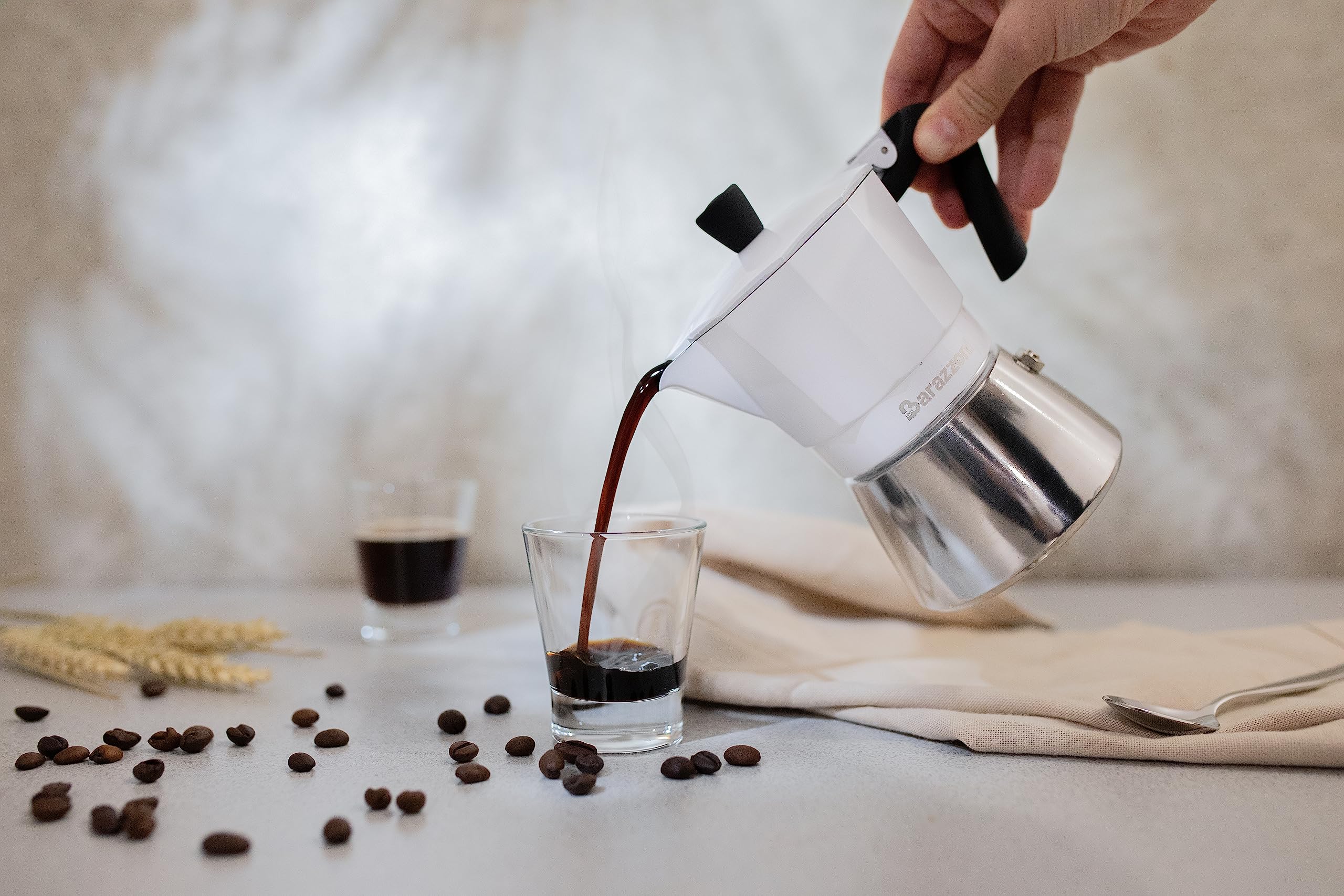 Barazzoni La Caffettiera moka ibrida 3 tz con tazze vetro