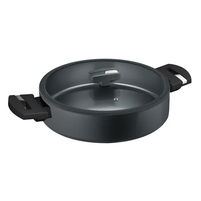 Berndes Alu Recycled padella servire 28 cm coperchio nera