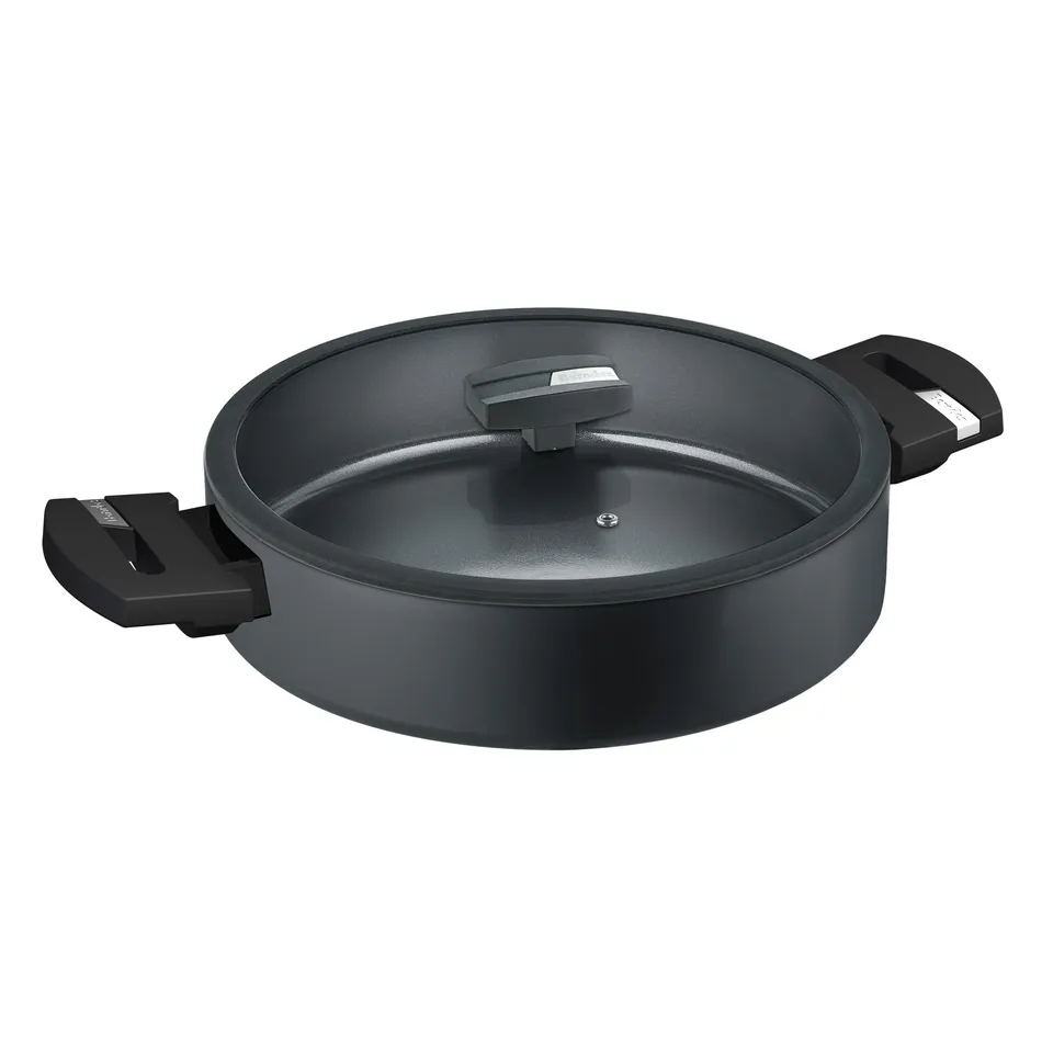 Berndes Alu Recycled padella servire 28 cm coperchio nera