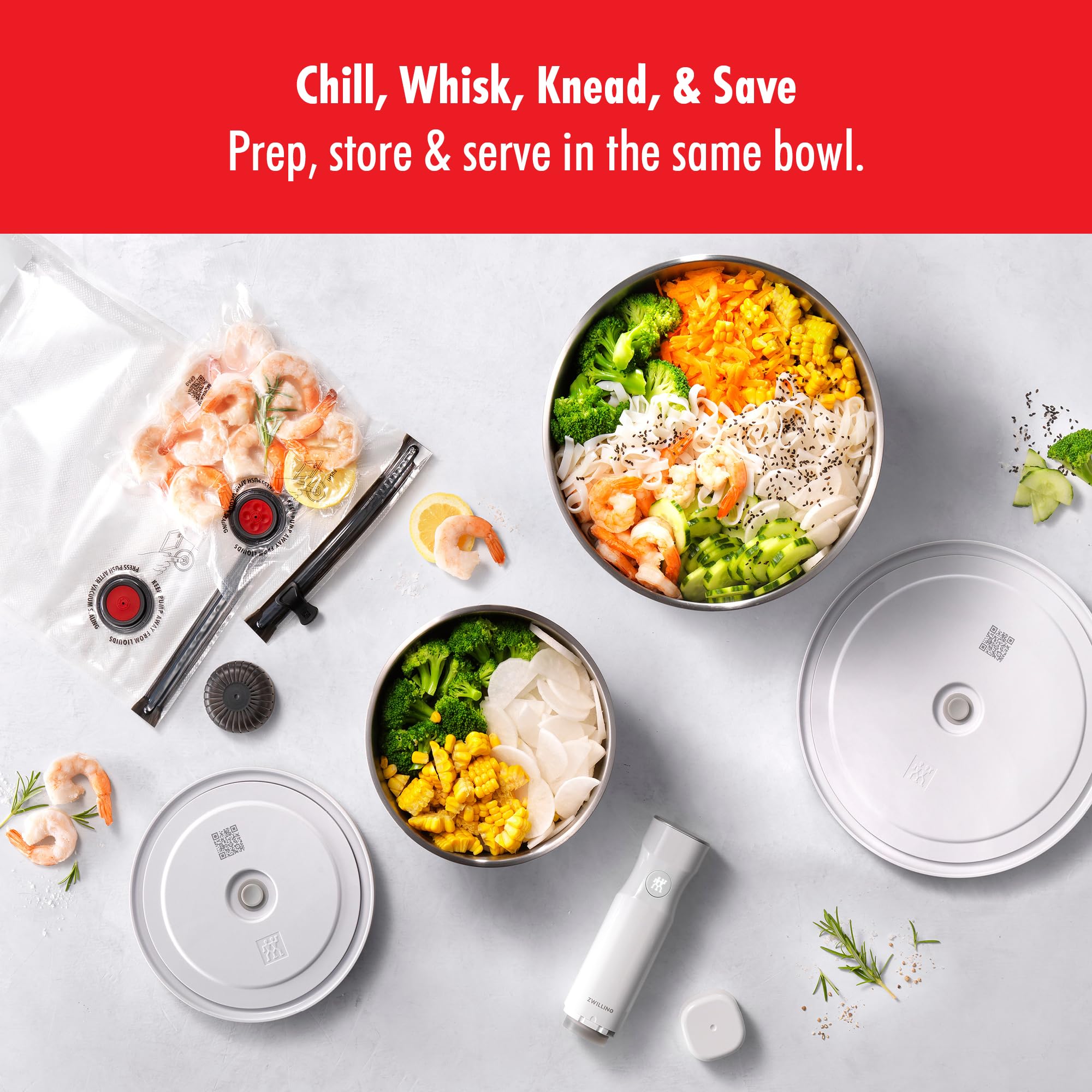 Zwilling Fresh & Save set 9 ciotole inox sottovuoto BPA free