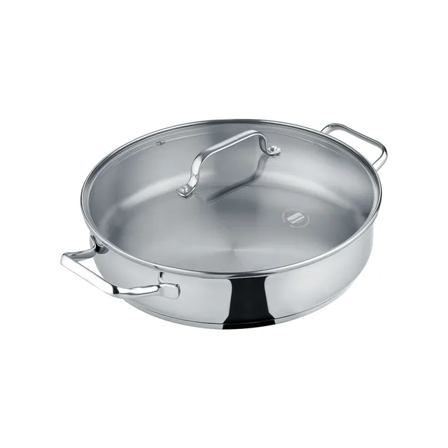 Berndes b.brilliant padella alta 28 cm con coperchio acciaio inox