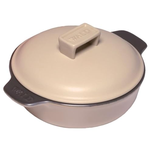 Wald Cottura tegame monoporzione ceramica bianco con coperchio