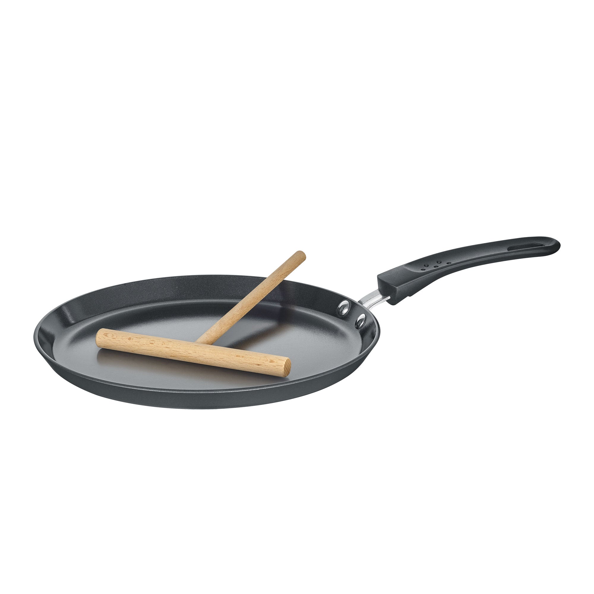 Berndes Crêpe Padella 24 cm con Rastrello Legno Antiaderente