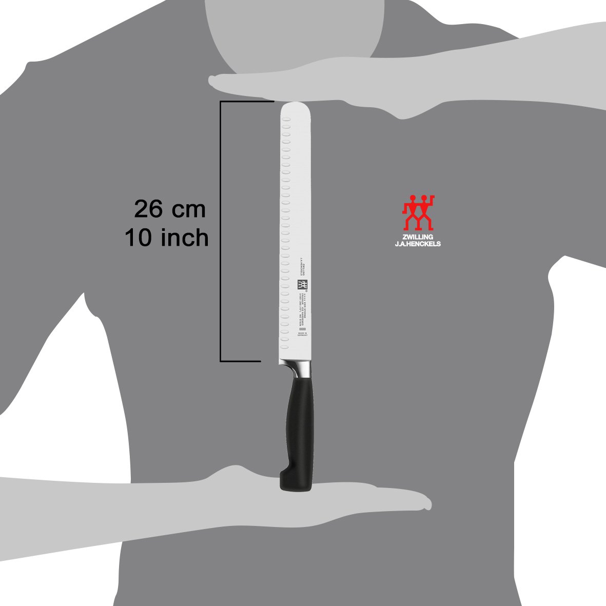 Zwilling Four Star coltello prosciutto 26 cm alveolato