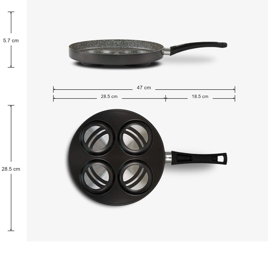 Mamù Happy Stone padella pancake 28 cm antiaderente