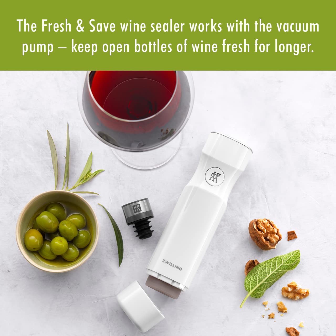 Zwilling Fresh & Save tappo vino sottovuoto acciaio