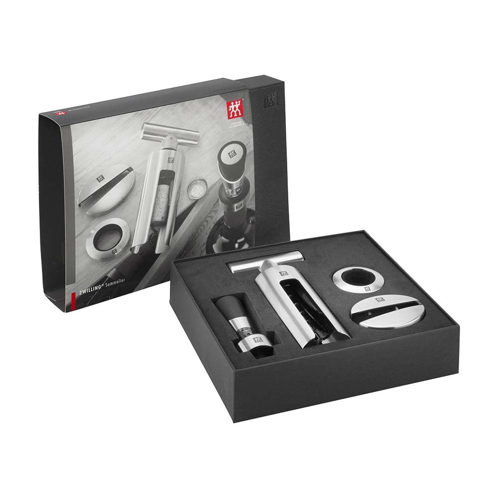 Zwilling Sommelier set vino 4 pezzi 39500-054 acciaio nero