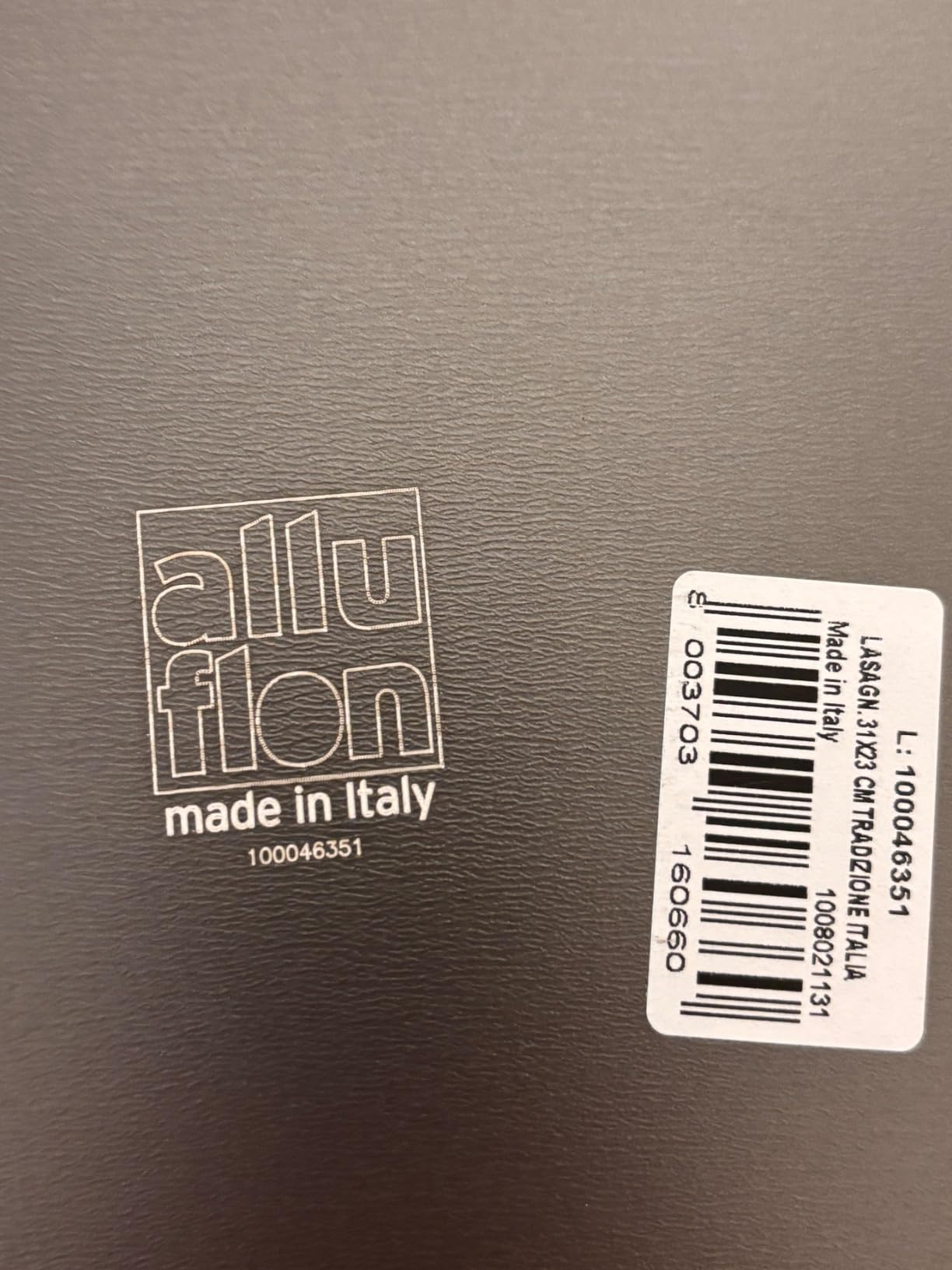 Alluflon Tradizione Italia lasagnera 25x18 cm nera da forno