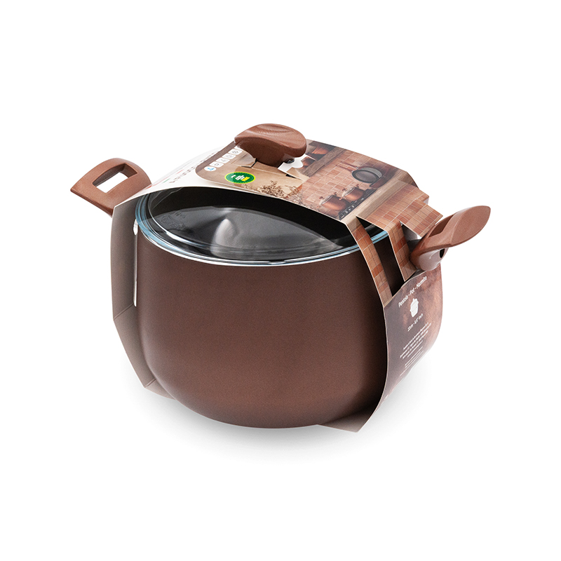 Accademia Mugnano A Fuoco Lento pentola 22 cm bronzo vetro