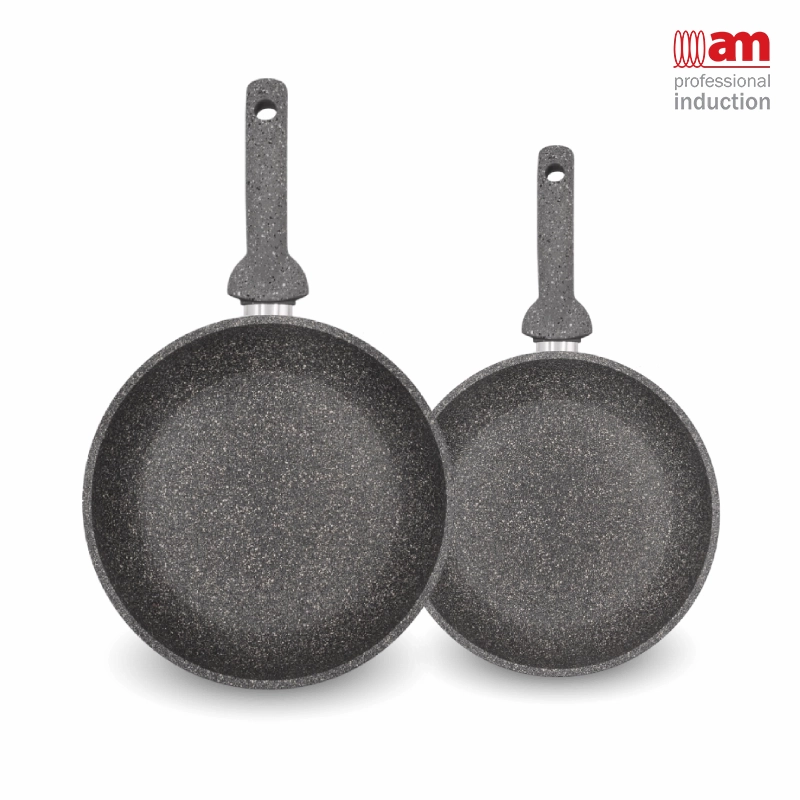 Accademia Mugnano Cuore di Pietra set 2 padelle 24+28 cm induzione
