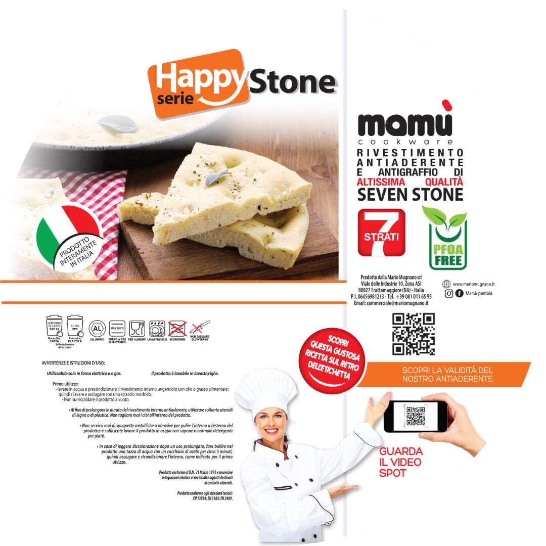 Mamù Happy Stone Lasagnera Antiaderente 30x22 cm
