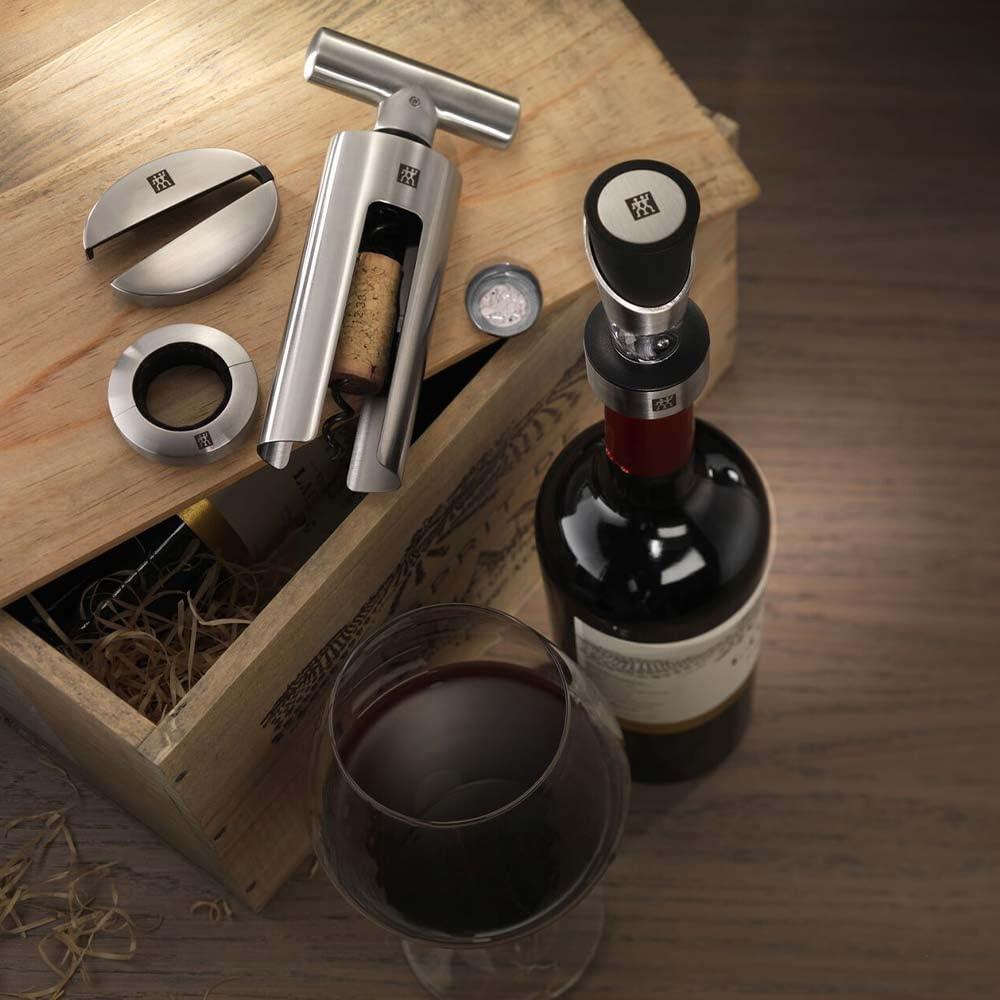 Zwilling Sommelier set vino 4 pezzi 39500-054 acciaio nero