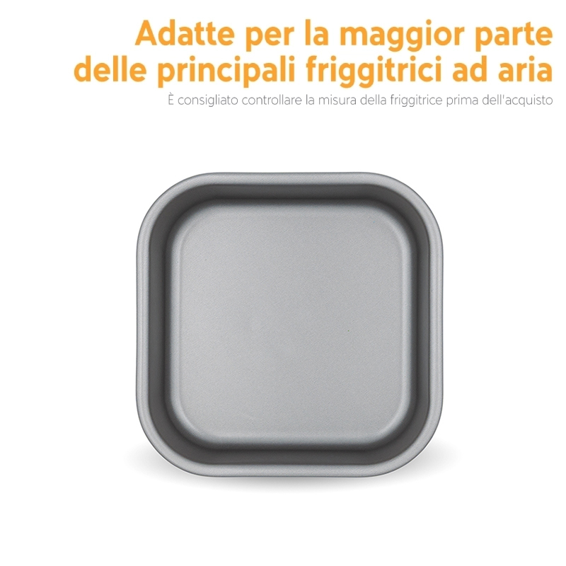 Accademia Mugnano AirFry set 2 teglie quadrate bordo alto