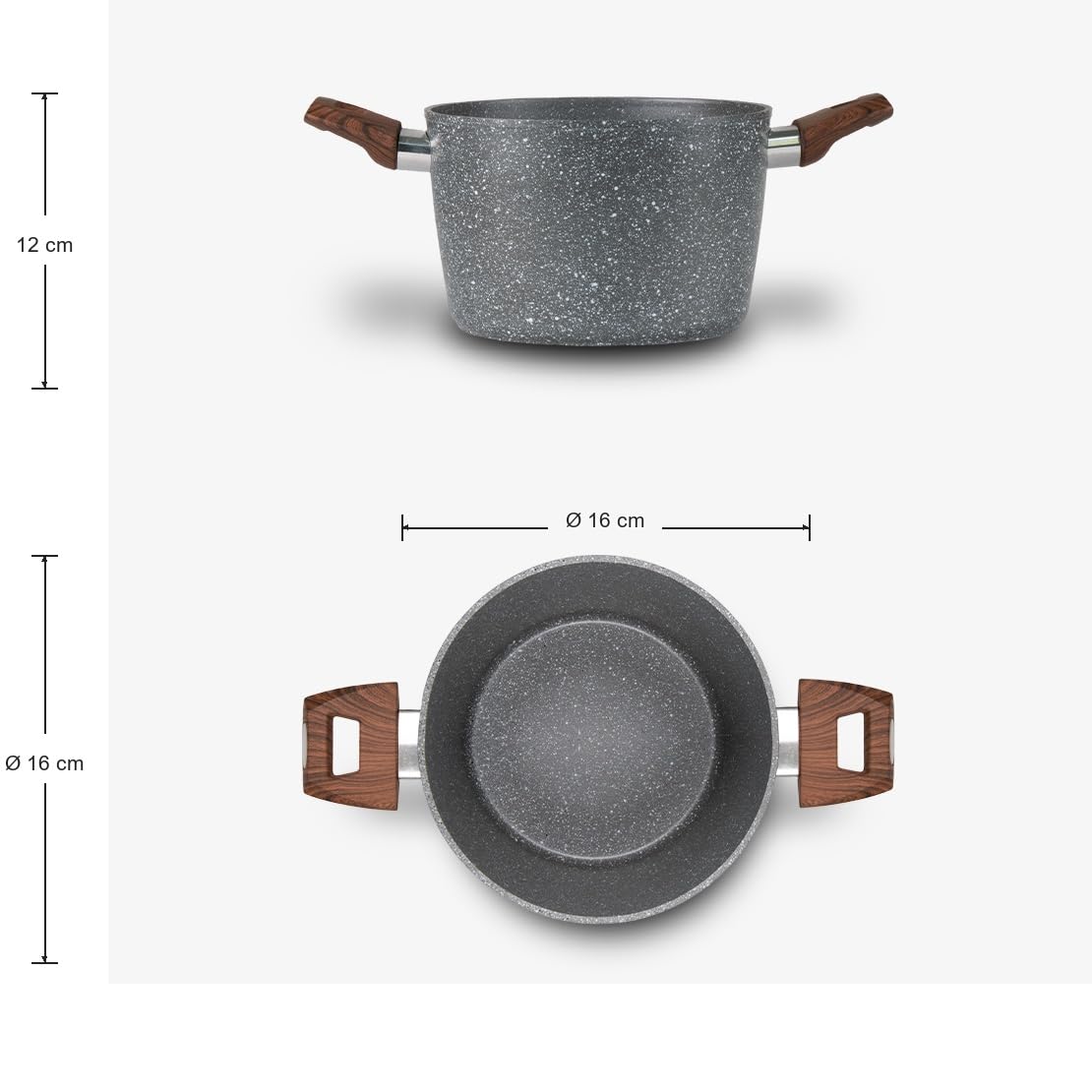 Mamù Fast Induction pentola a induzione 16 cm antiaderente