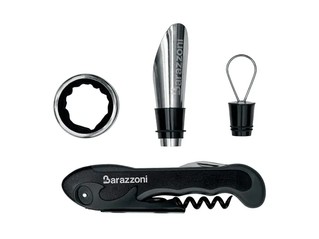Barazzoni Accessori set vino Basic 2 pezzi cavatappi salvagoccia