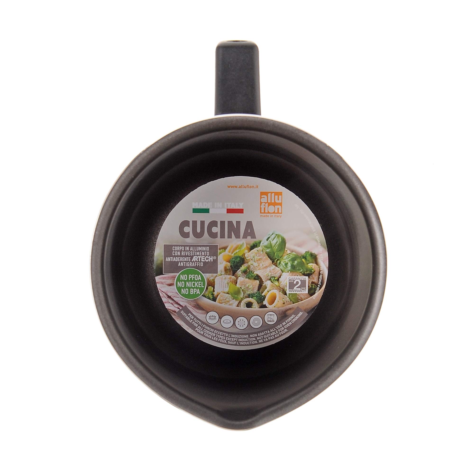 Alluflon Cucina Light bollilatte 12 cm antiaderente con beccuccio