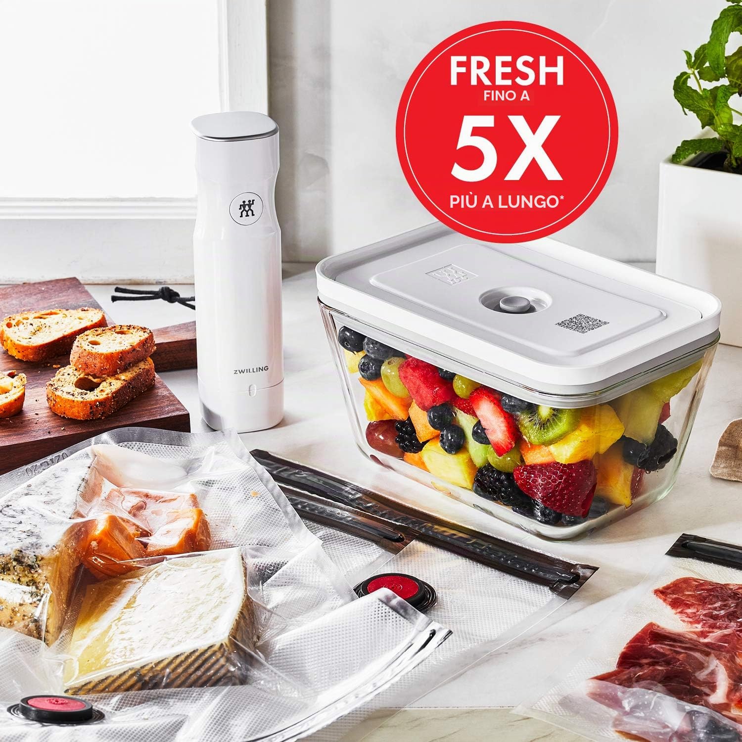 Zwilling Fresh & Save kit sottovuoto 6 pezzi riutilizzabile