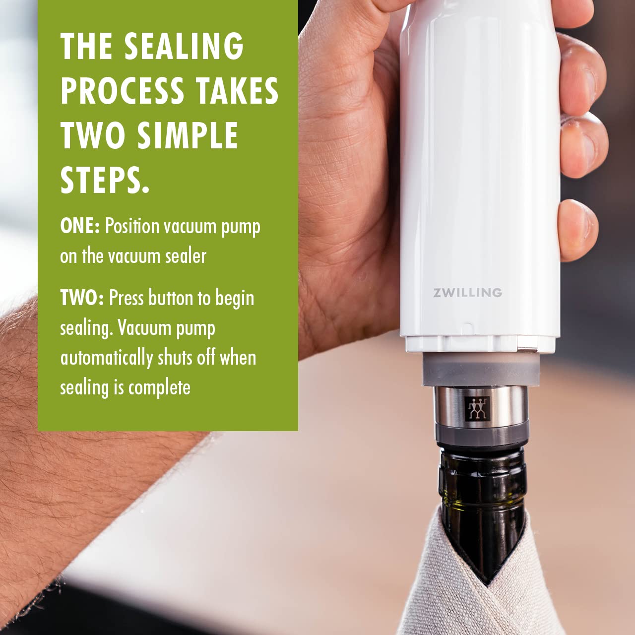 Zwilling Fresh & Save tappo vino sottovuoto acciaio