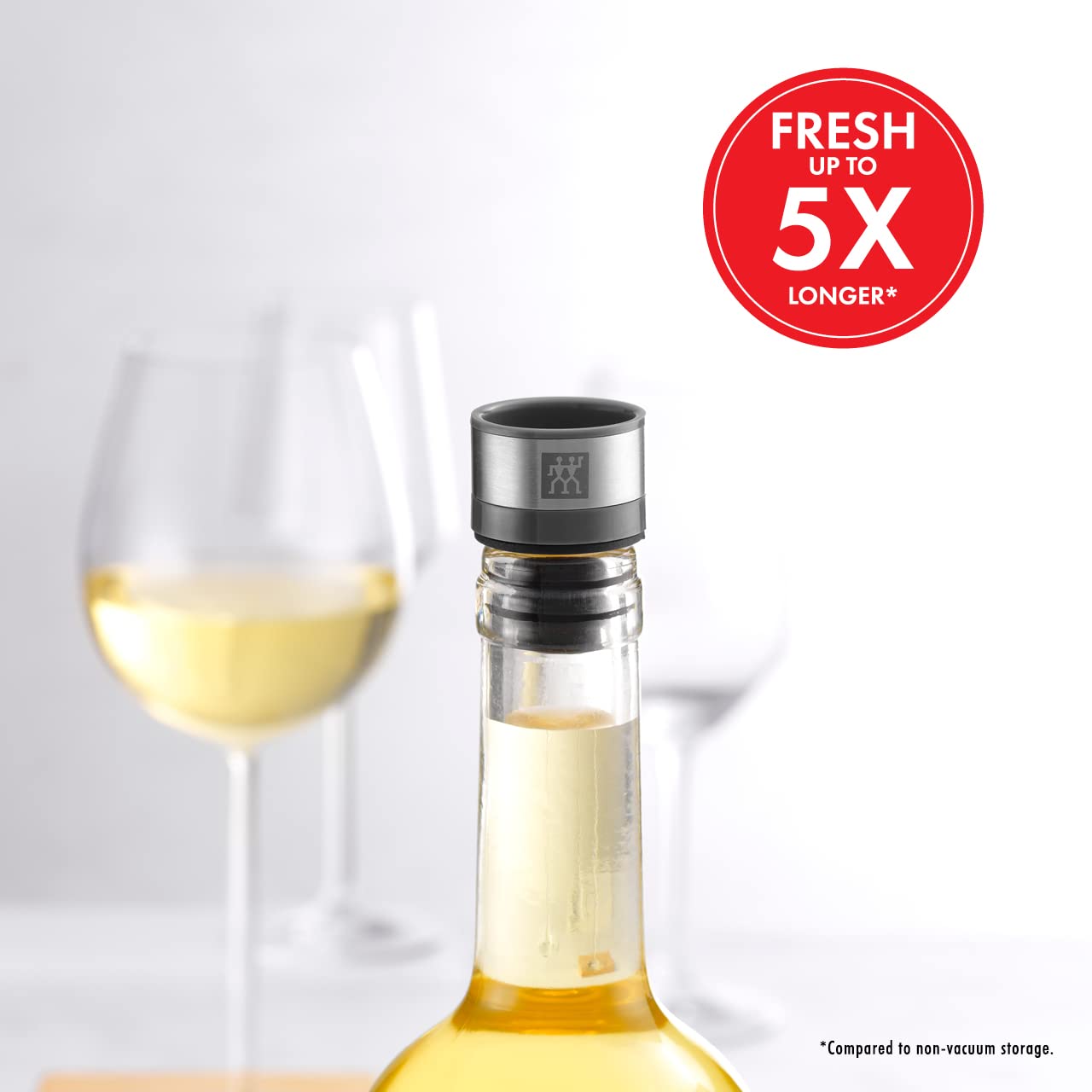 Zwilling Fresh & Save tappo vino sottovuoto acciaio