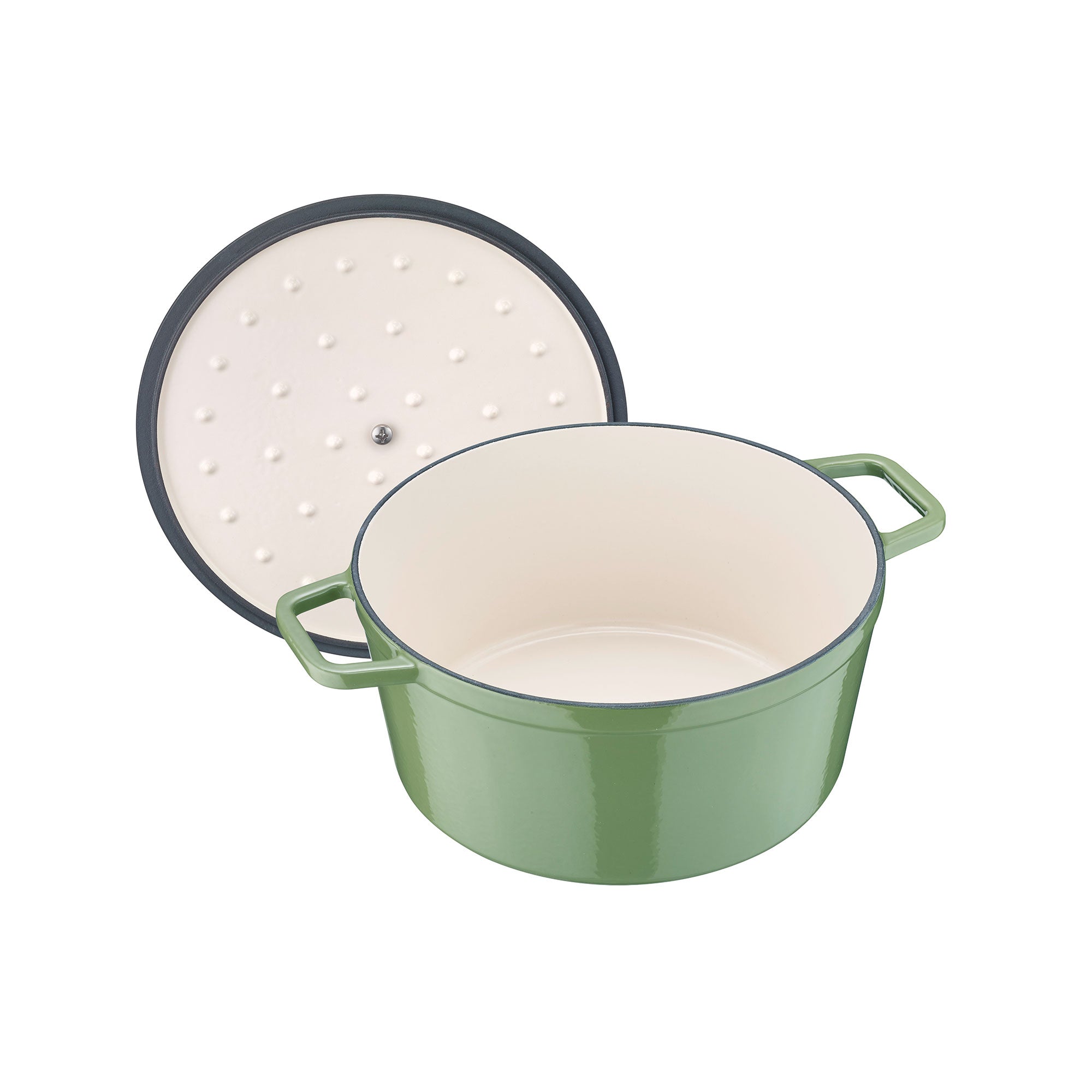 Berndes b.iron cocotte ghisa 24 cm verde smaltata forno