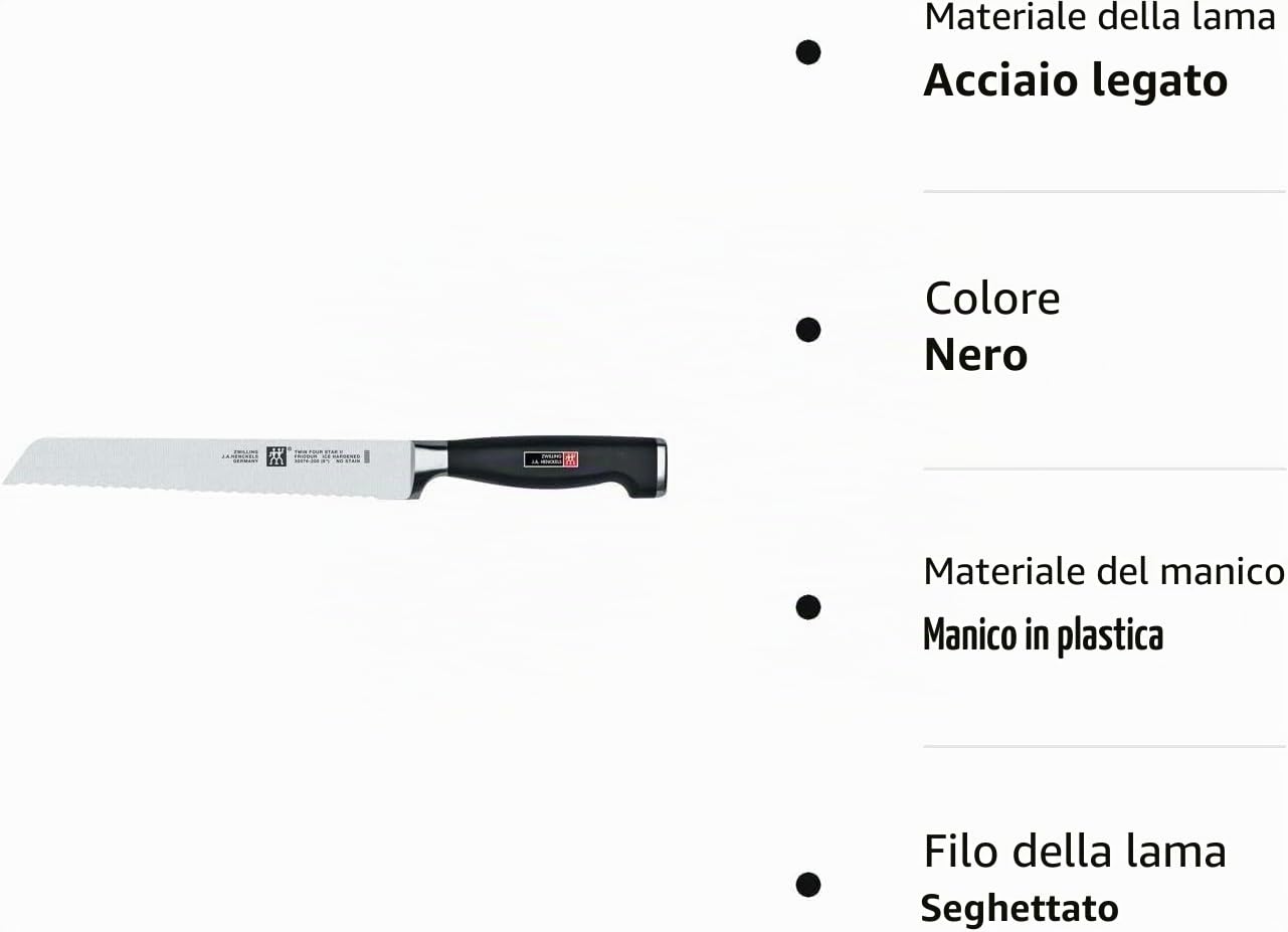 Zwilling Four Star II 30076-201-0 coltello pane 20 cm forgiato
