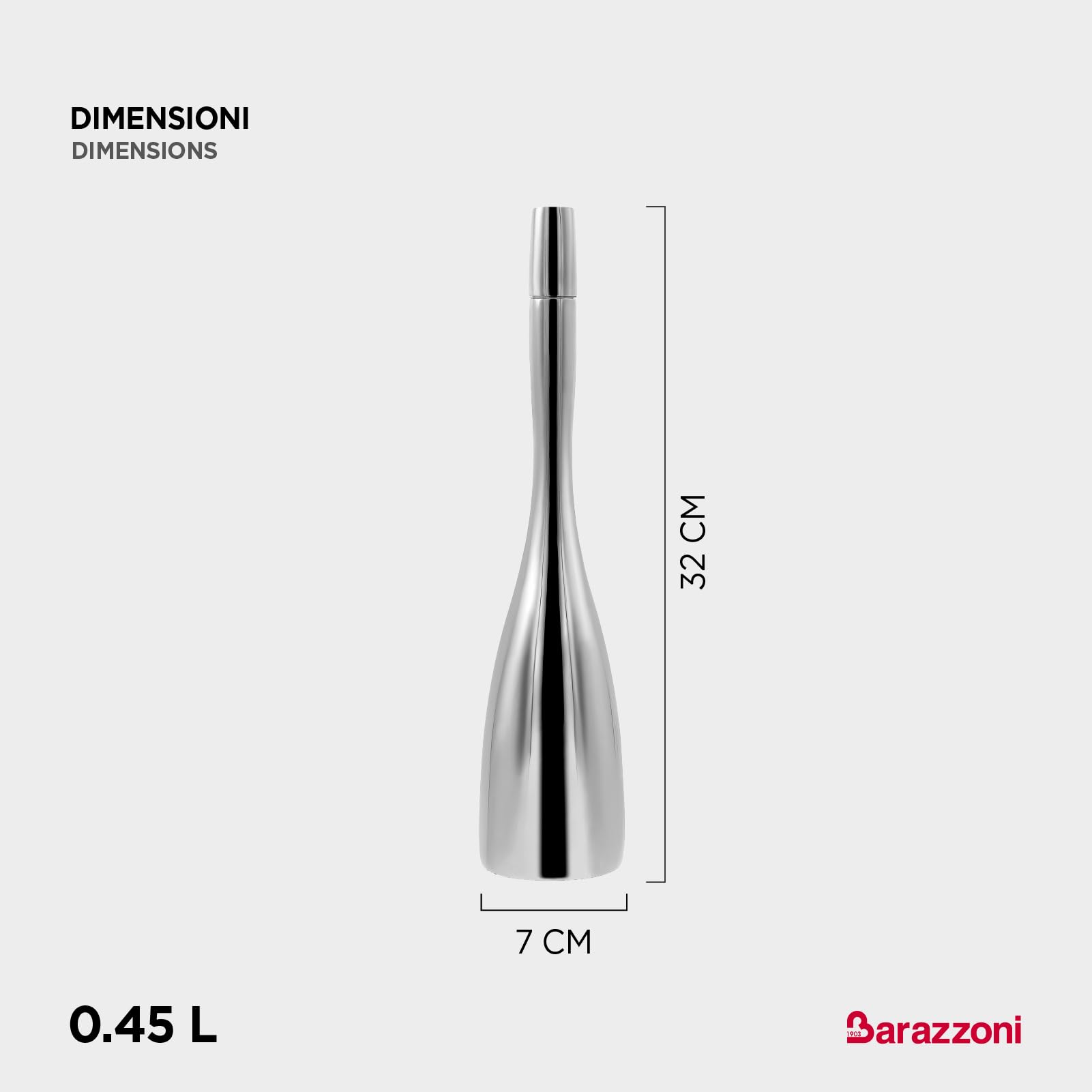 Barazzoni Olly oliera acciaio inox 450 ml beccuccio