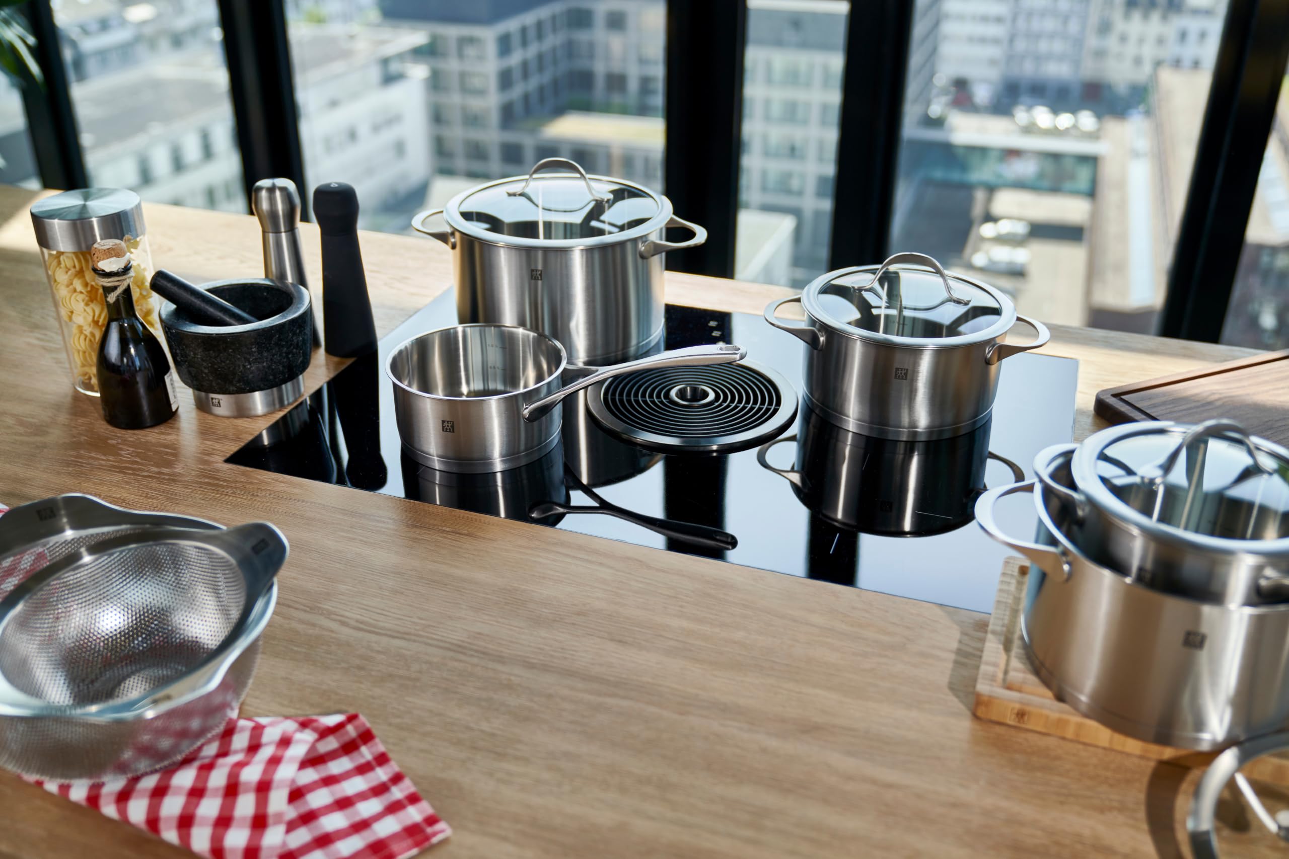 ZWILLING Essence Batteria pentole 5 pezzi inox induzione vetro