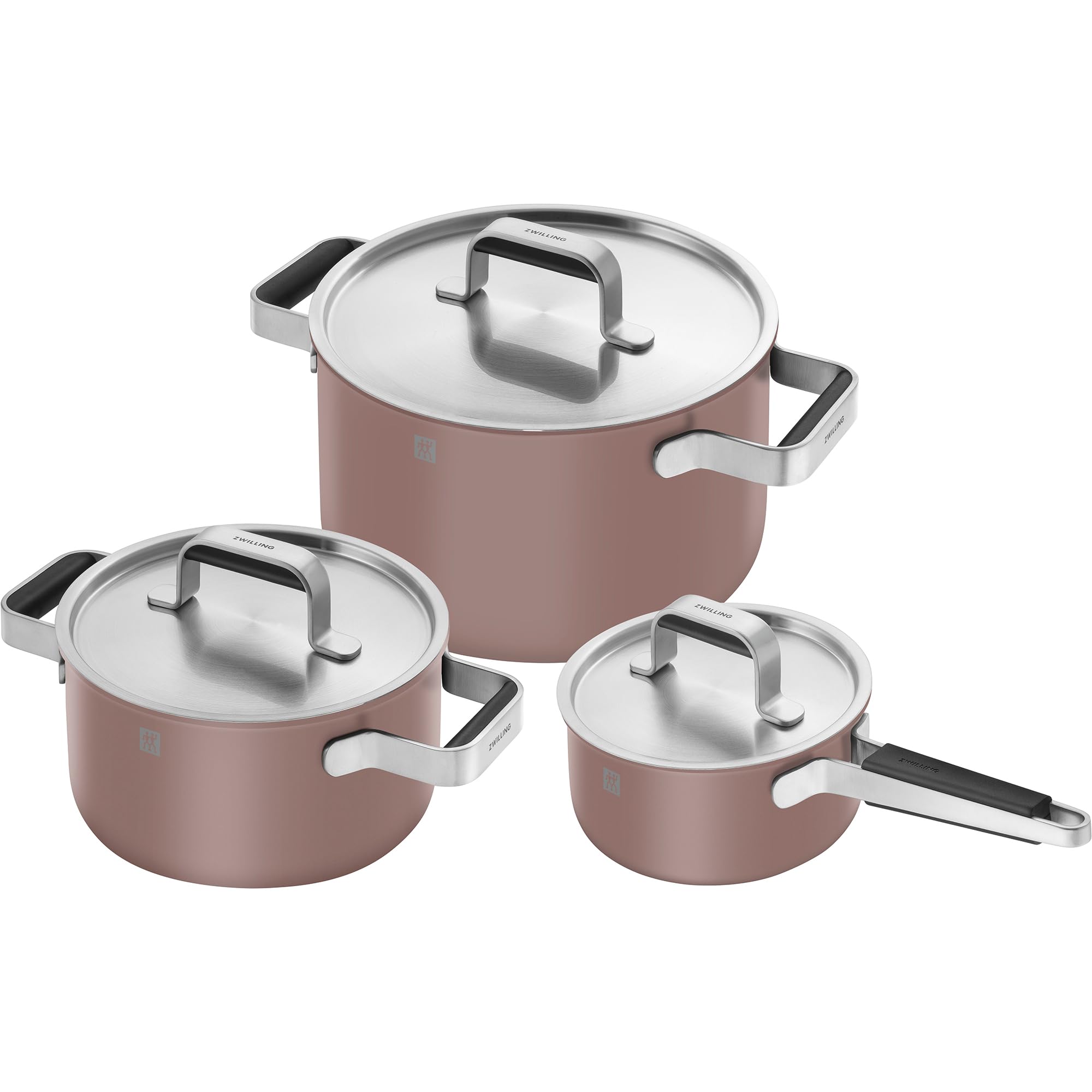 Zwilling Pure set pentole 6 pezzi acciaio inox rosa