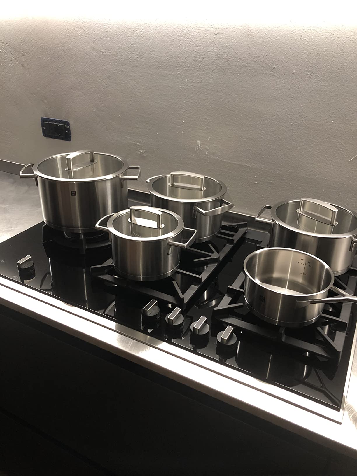 Zwilling Vitality batteria pentole inox 5 pezzi vetro
