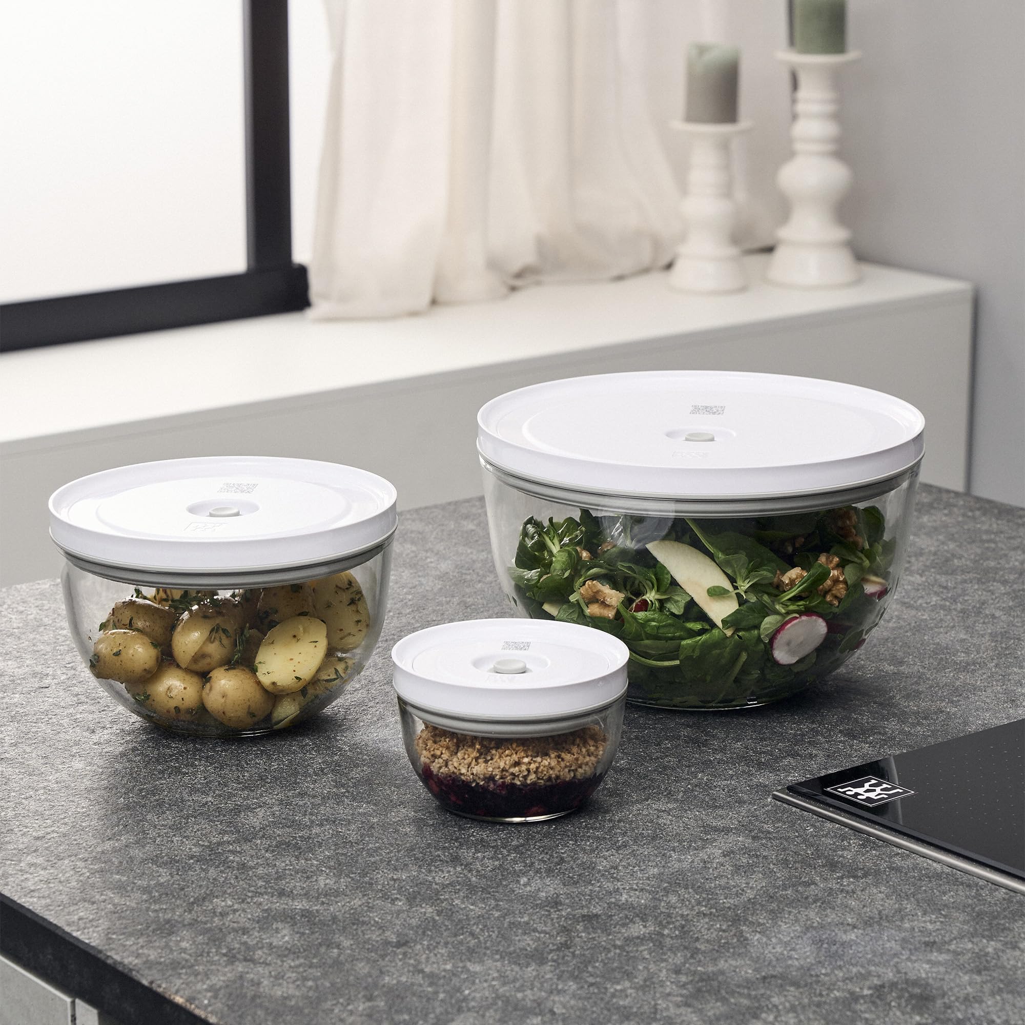 Zwilling Fresh & Save Set 3 Ciotole Vetro Sottovuoto