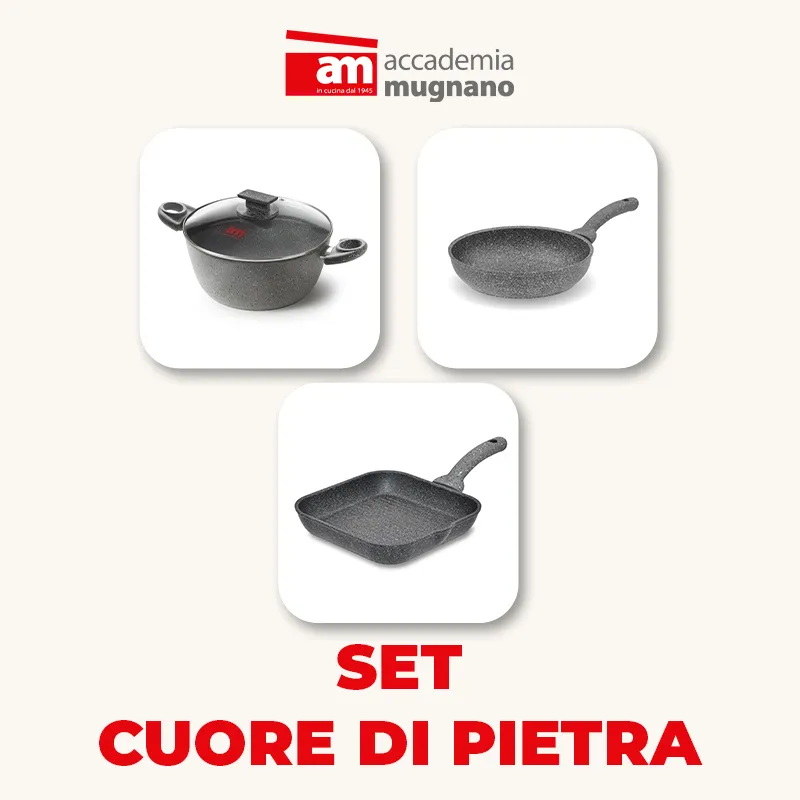 Accademia Mugnano Cuore di Pietra set 3pz pietra