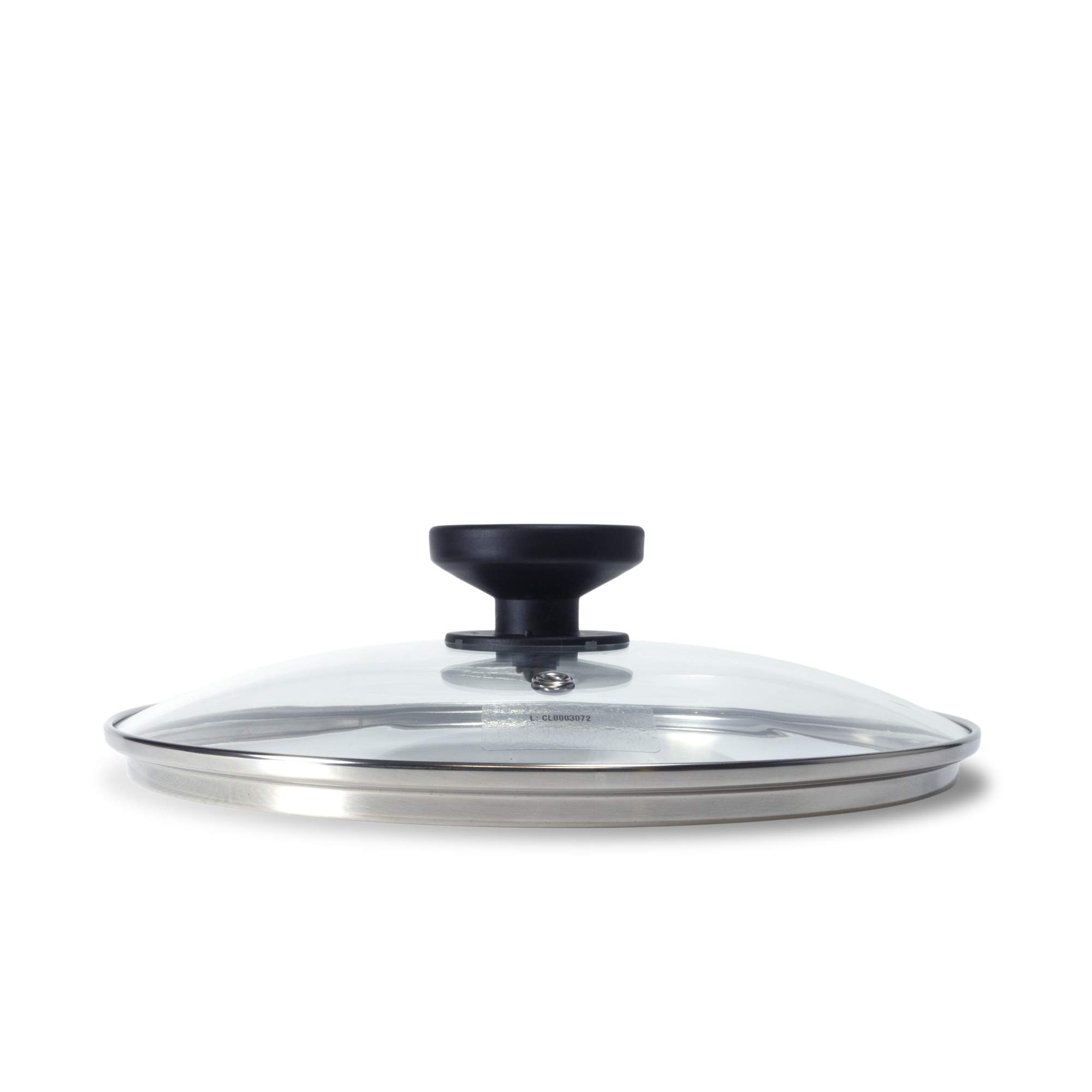 ALLUFLON Coperchio Vetro Bordo Inox 24 cm con Valvola