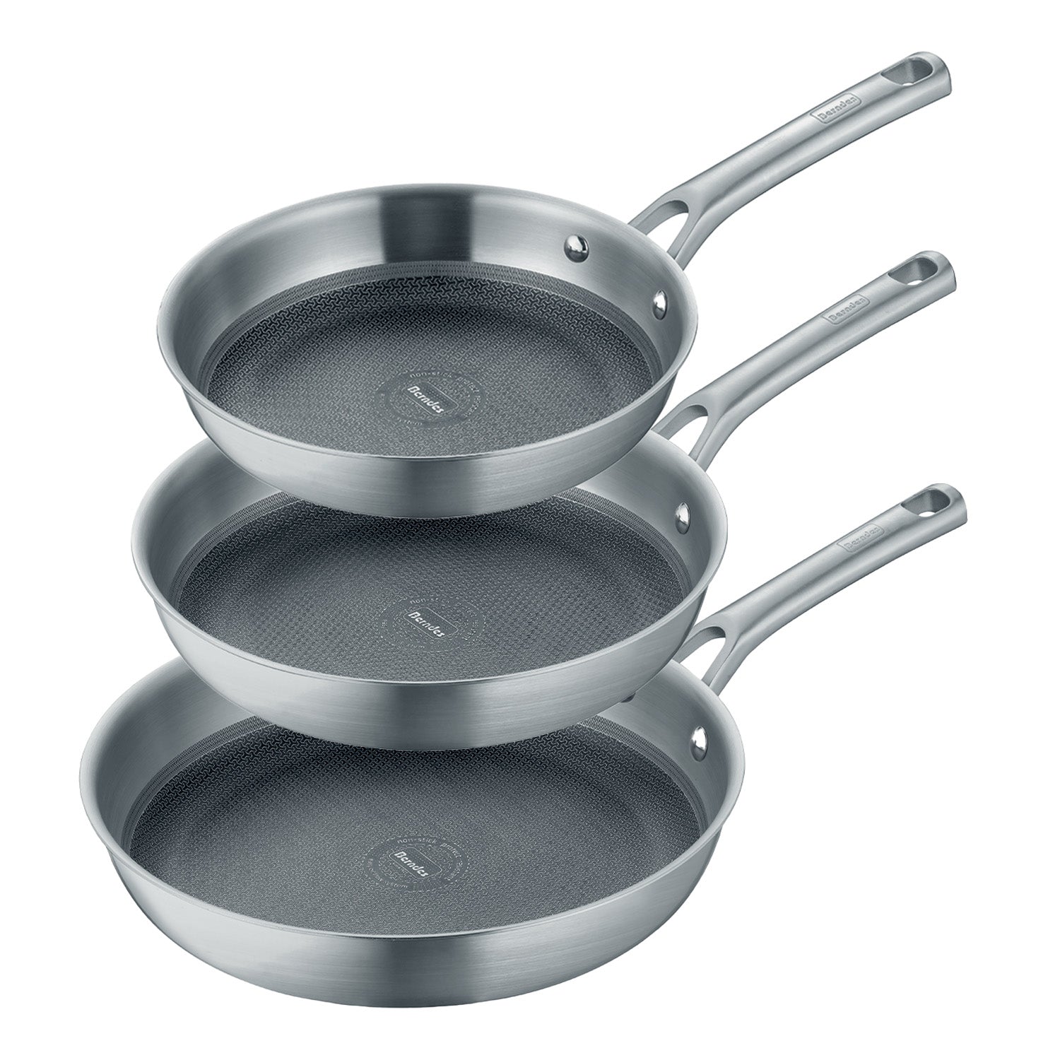 Berndes Tricion Resist set padelle 20+24+28 cm acciaio
