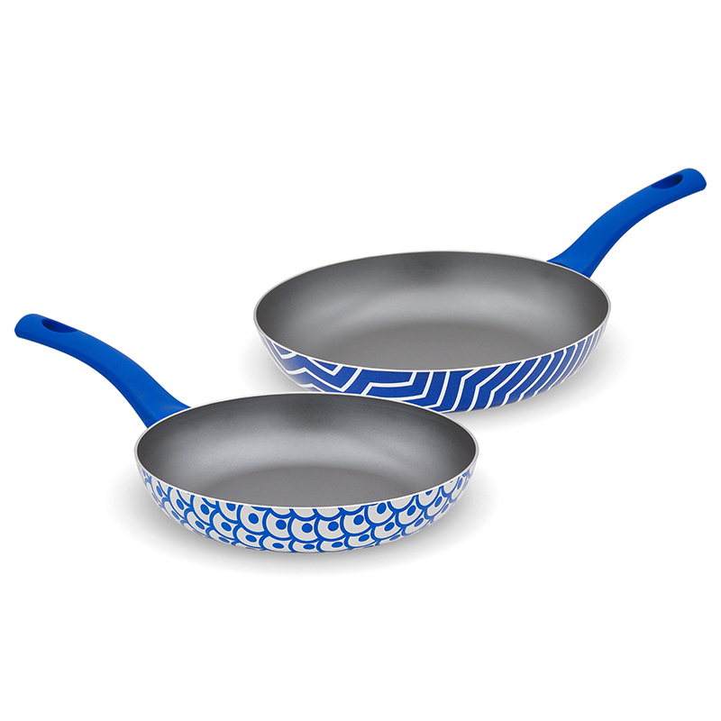 Accademia Mugnano AM Onde bis padelle 24+28 cm blu antiaderenti