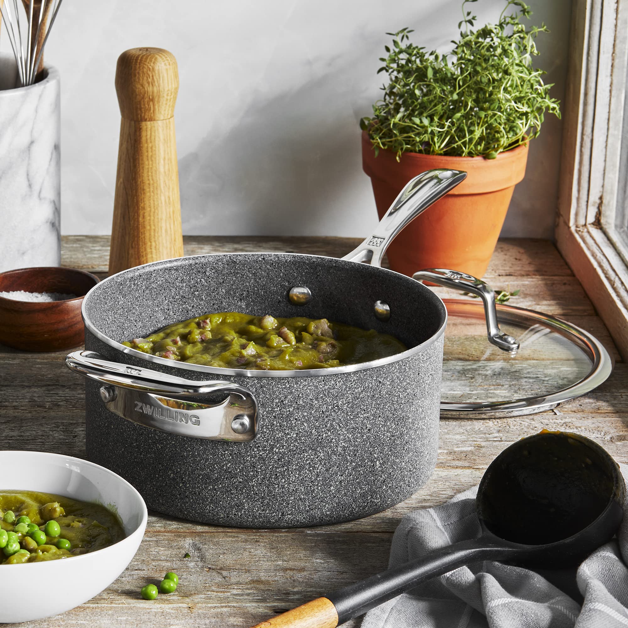 Zwilling Vitale Casseruola Antiaderente con Coperchio Grigia