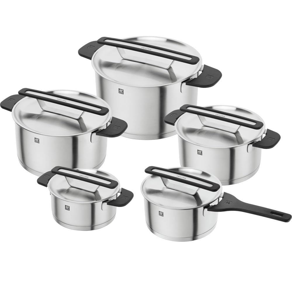Zwilling More set pentole 5 pezzi acciaio nero induzione