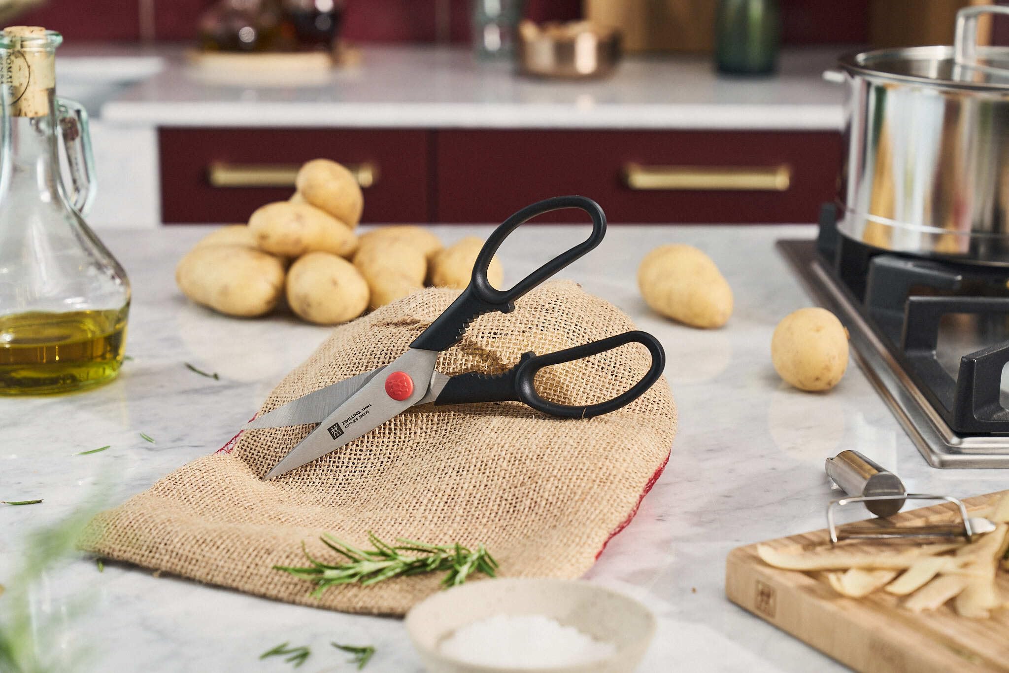 Zwilling Twin L Forbici Cucina 20 cm Nero Acciaio Speciale