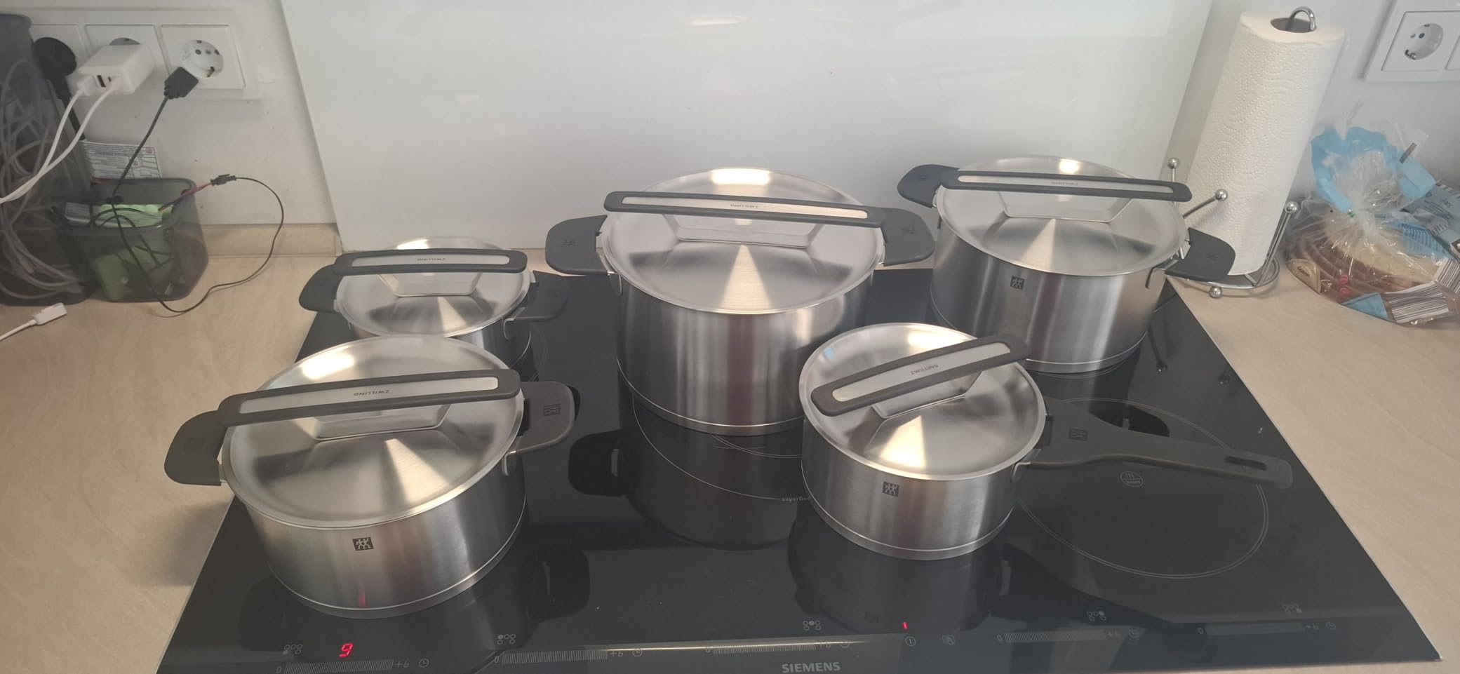 Zwilling More set pentole 5 pezzi acciaio nero induzione