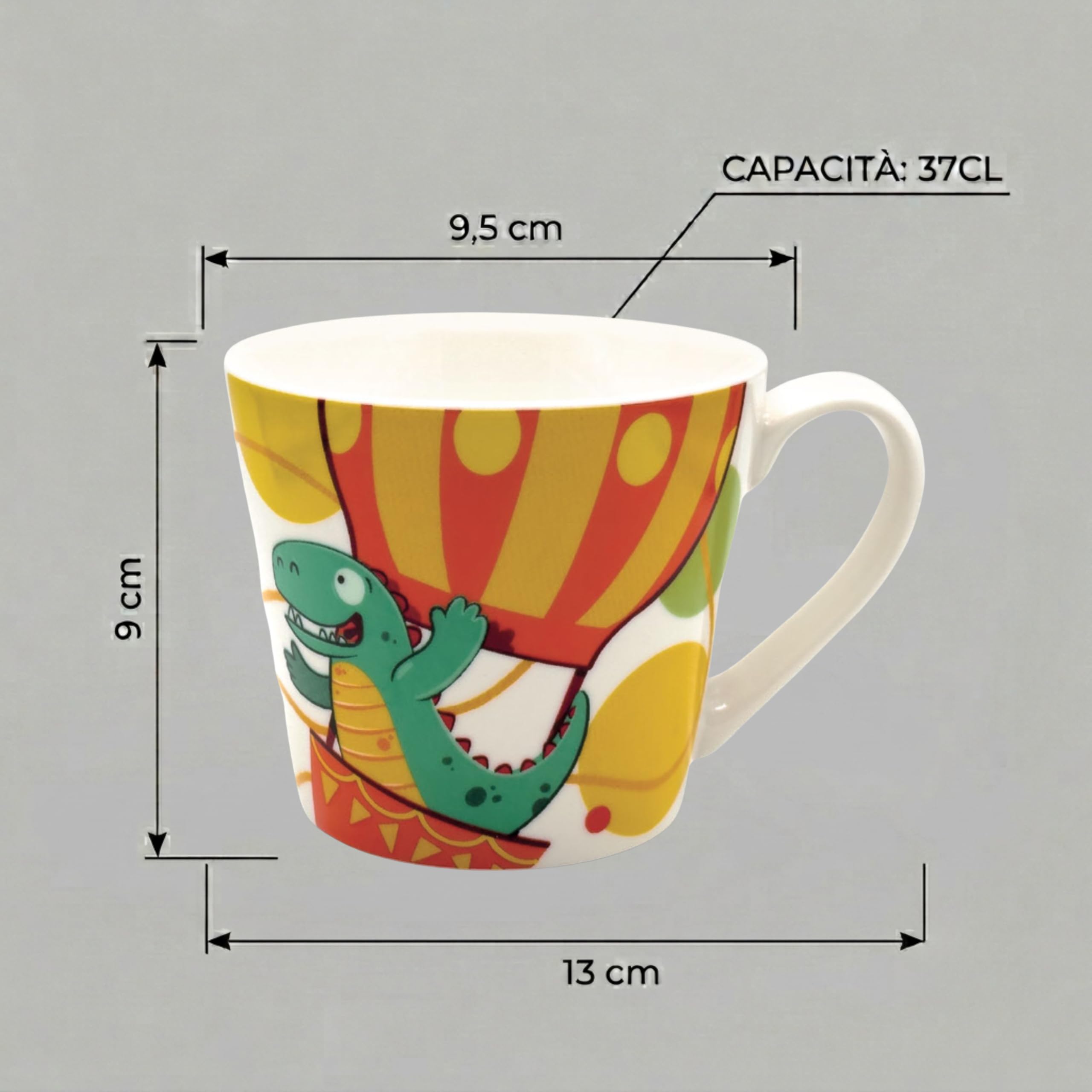 Wald Junior Avventure Felici tazza 37 cl Mongolfiera porcellana