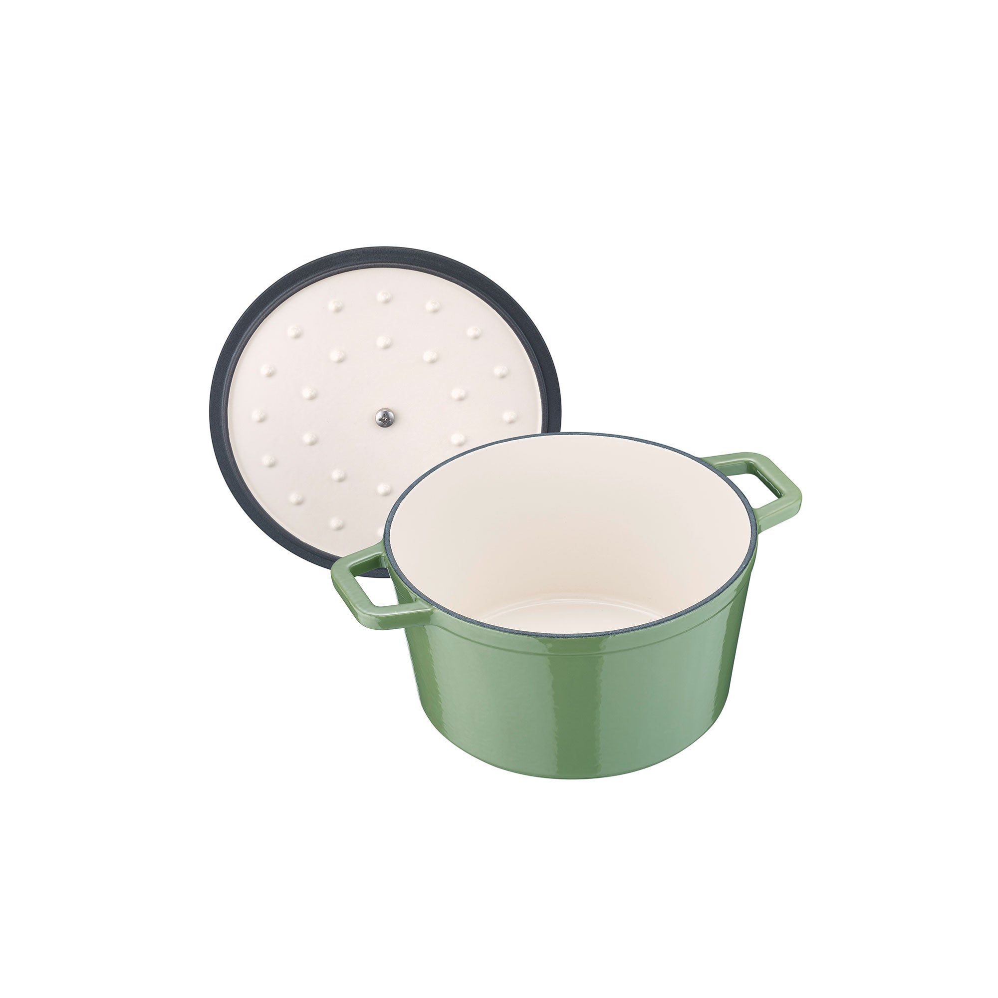 Berndes b.iron cocotte ghisa 24 cm verde smaltata forno