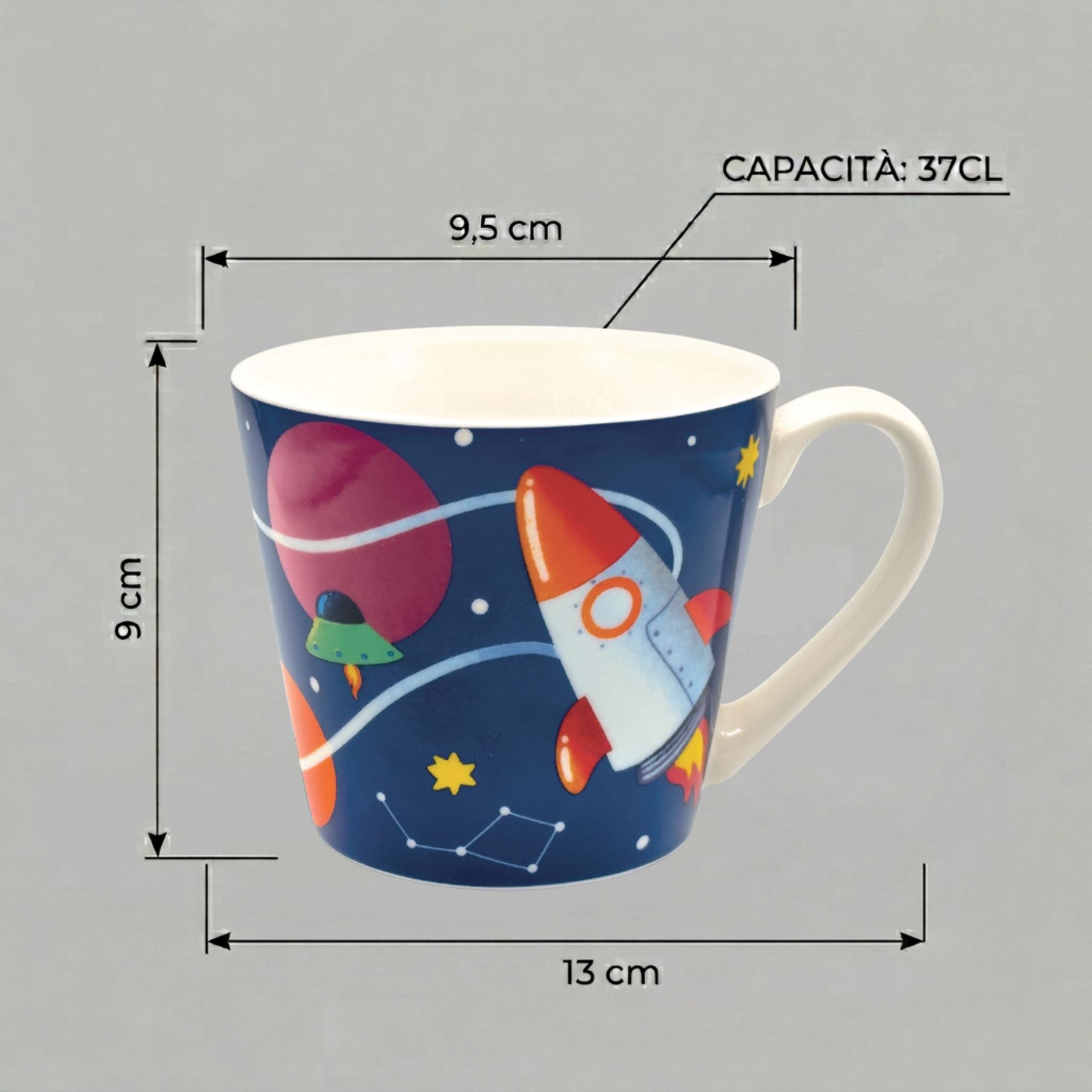 Wald Junior Avventure Felici tazza 37 cl Missile porcellana