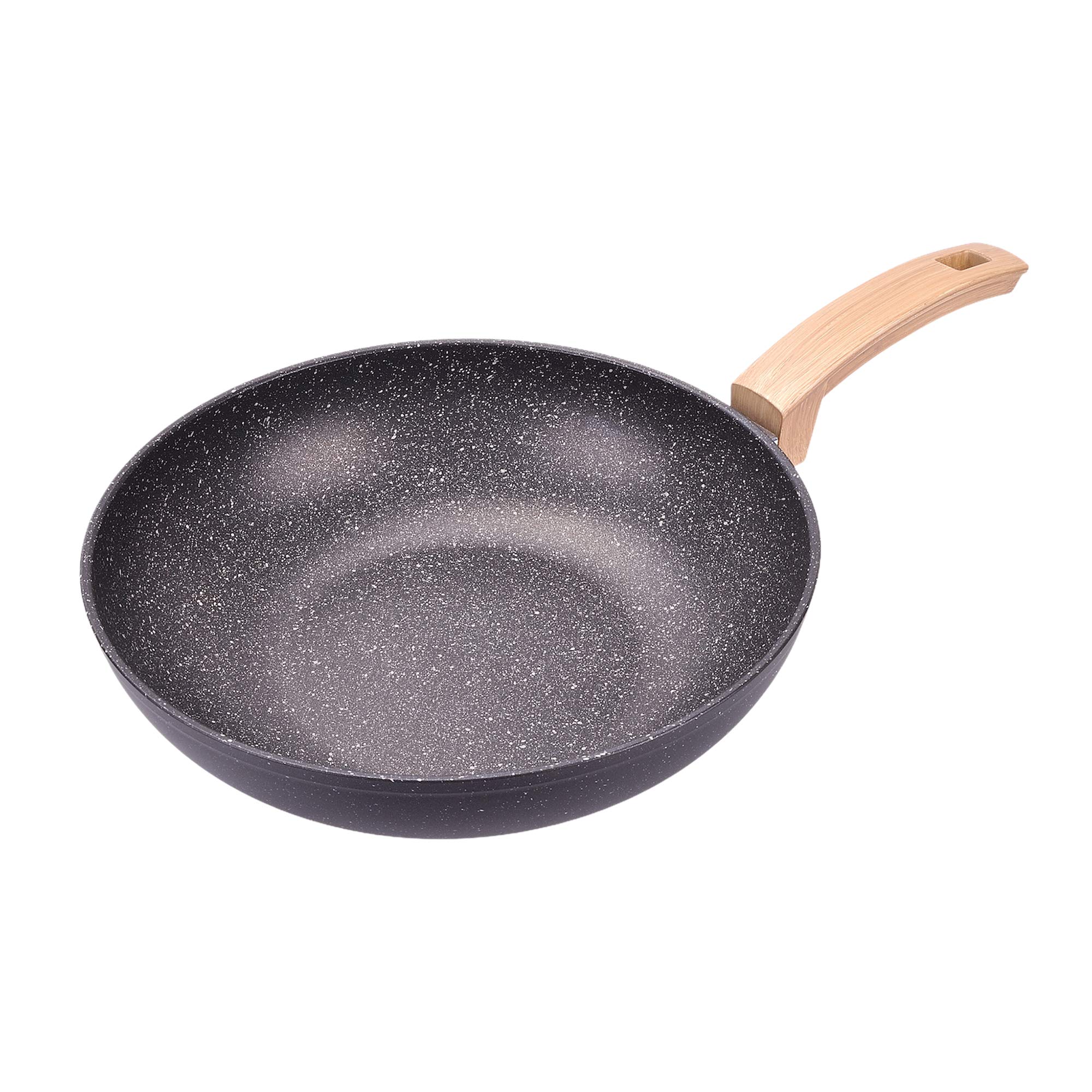 Alluflon Etnea Wood Set 3 Padelle 20-24-28 Antiaderente Pietra