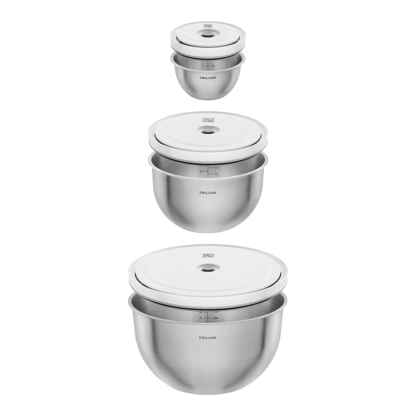 Zwilling Fresh & Save Set 6 Ciotole Inox 12-18-24 cm Coperchio