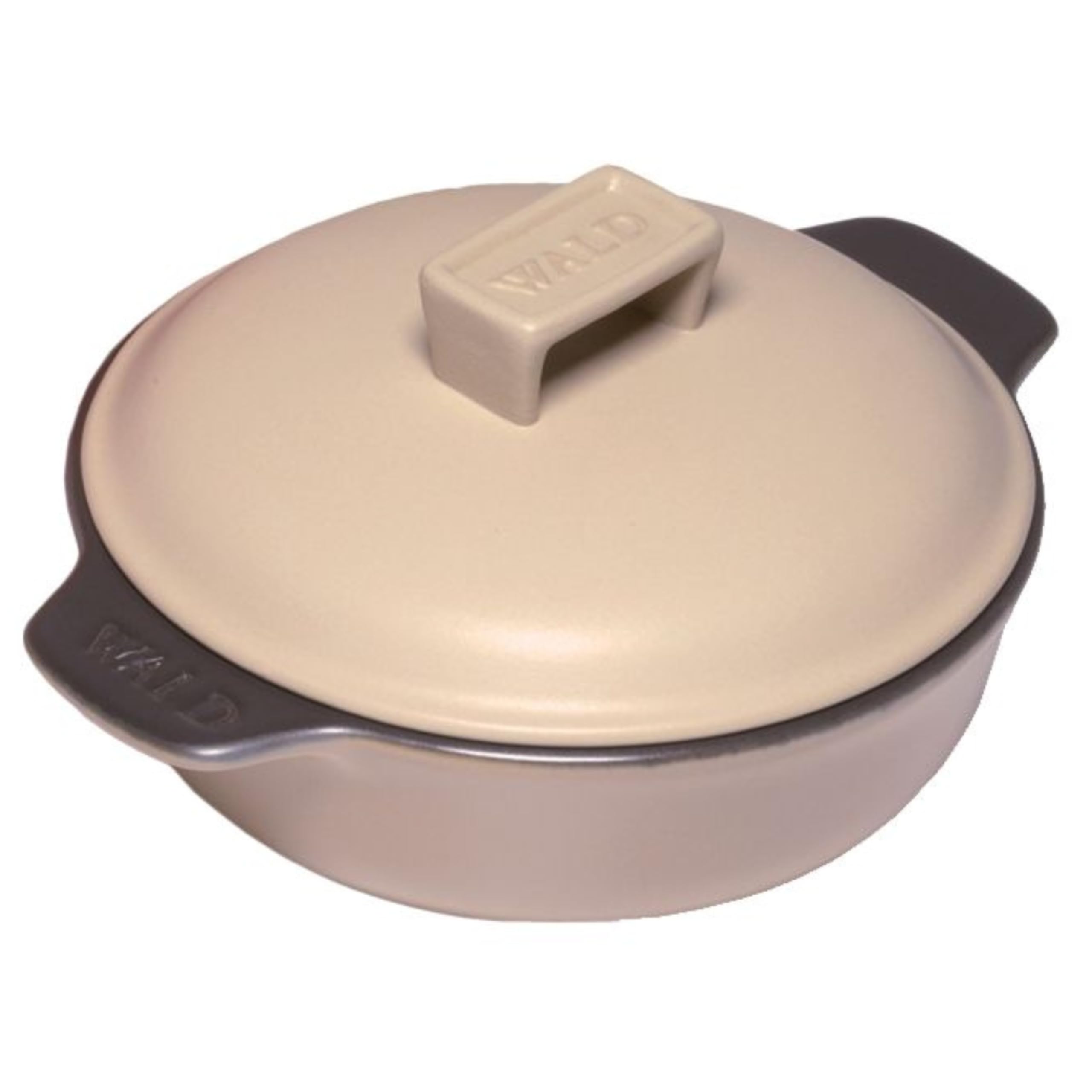 Wald Cottura tegame monoporzione ceramica bianco con coperchio